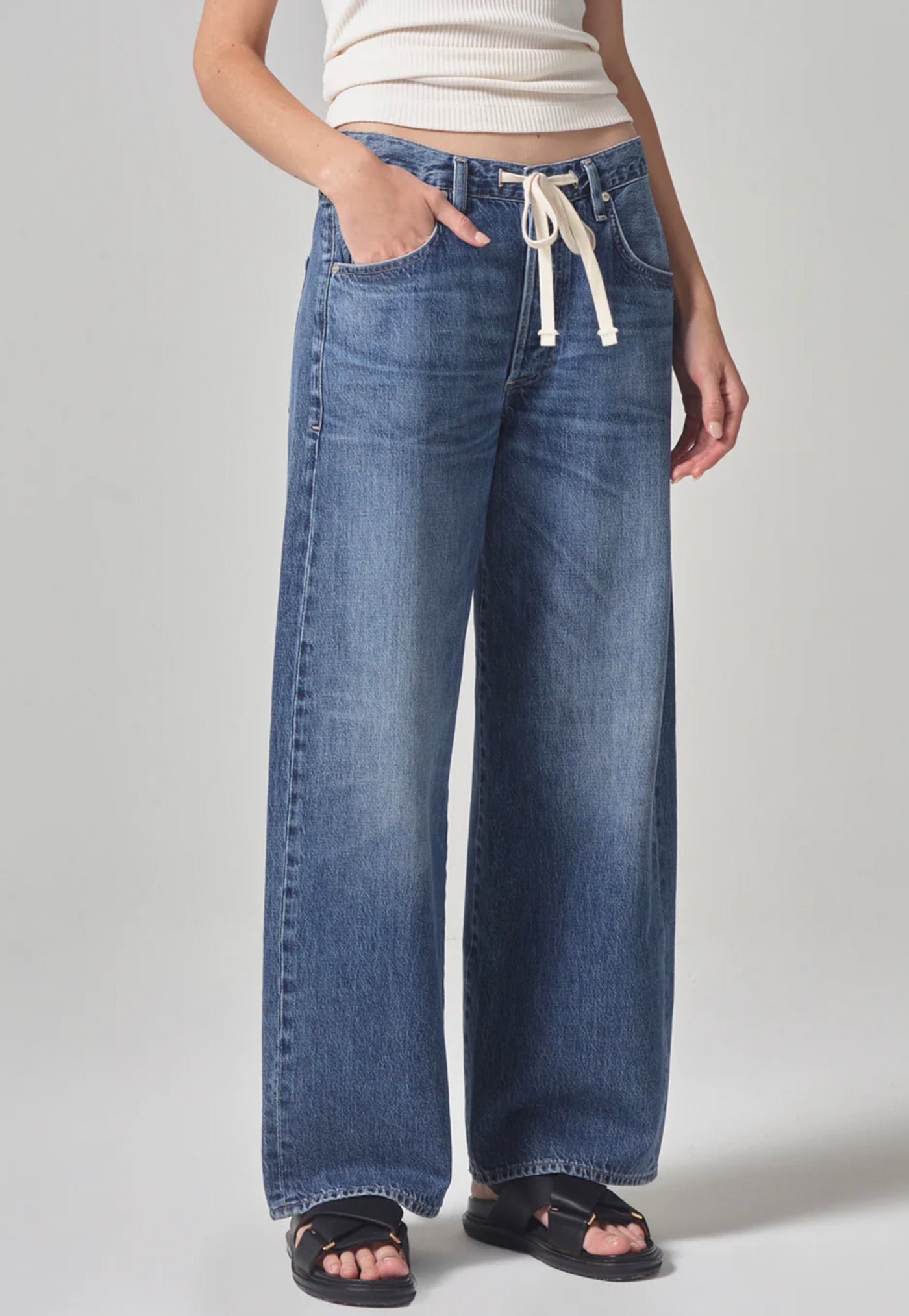 Brynn Drawstring Trouser - Atlantis