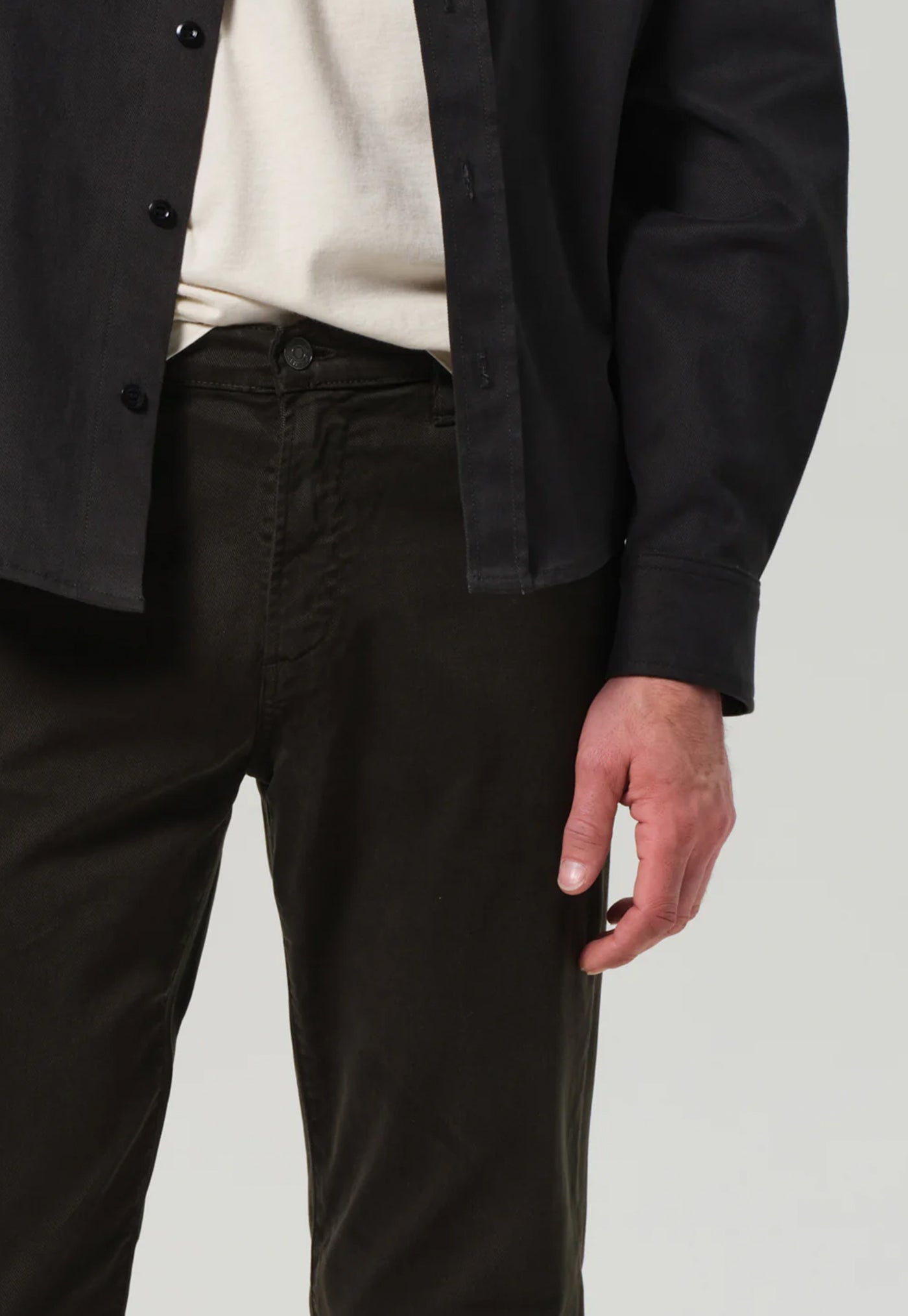 Elijah Straight Cashmere Touch Jean - Forest