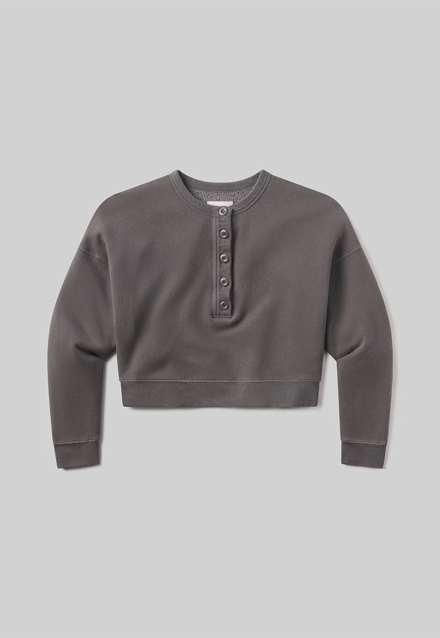 Rhomboid Henley - Dark Grey