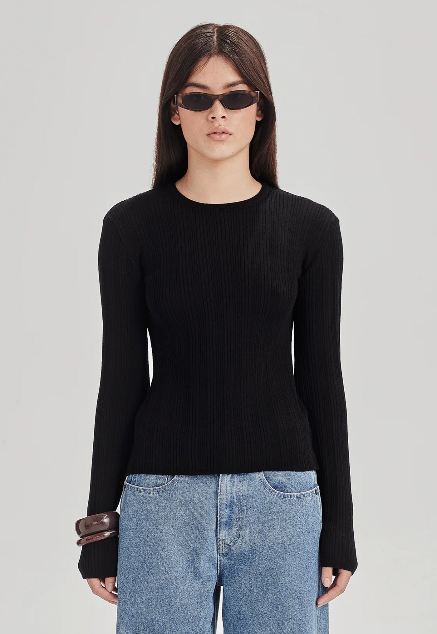 Superfine Wool Base Knit L/S - Black