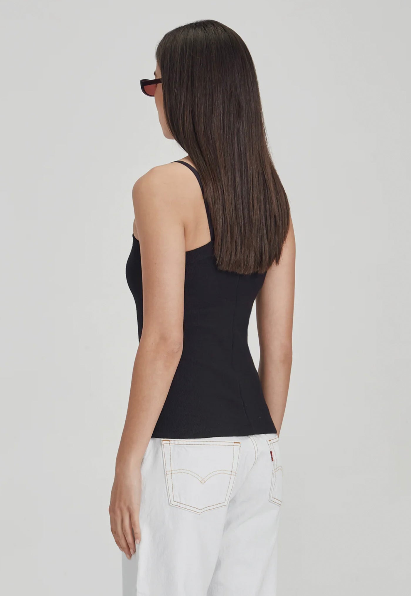 Fitted Asym Tank - Black