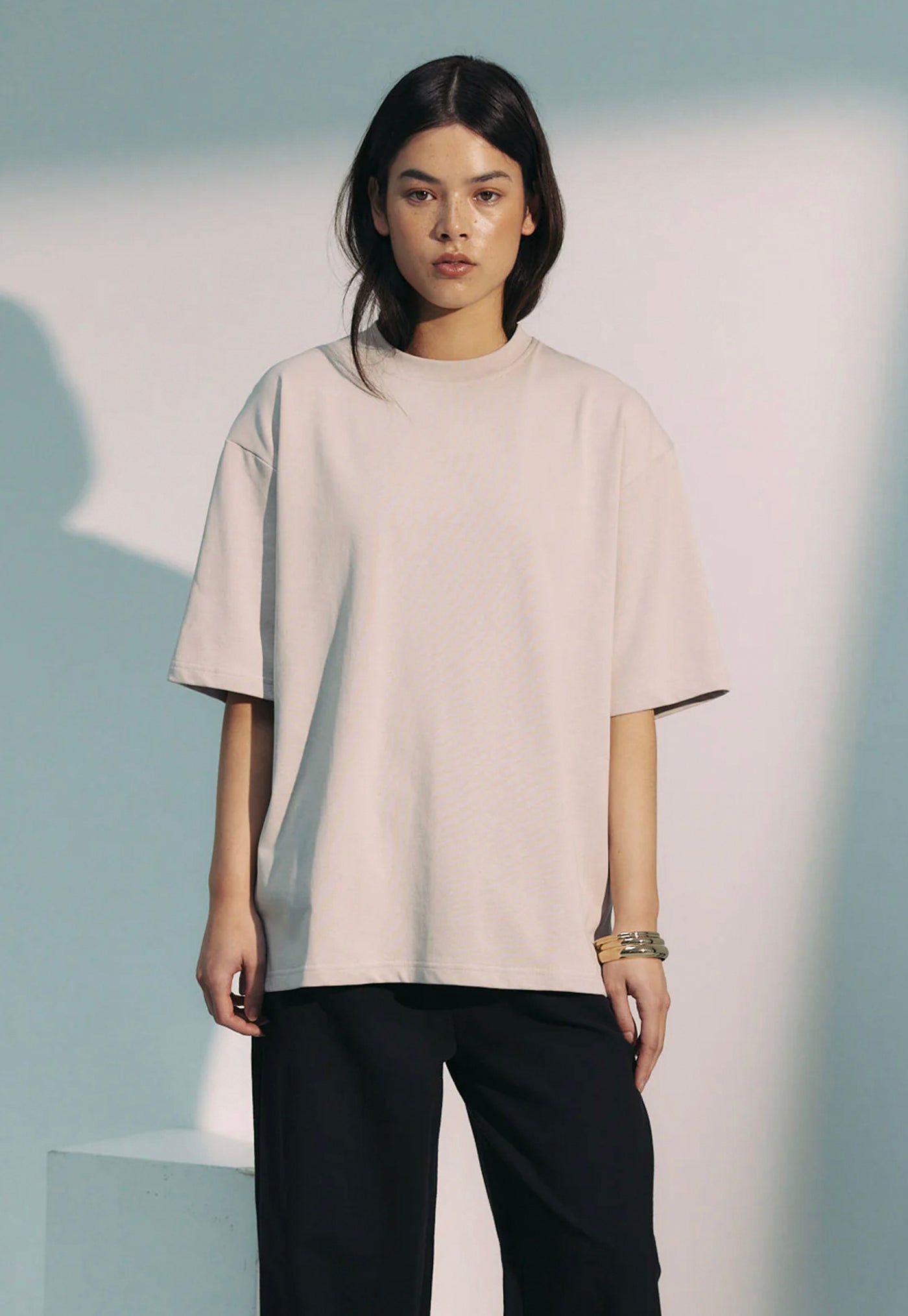 Heavy Longline Tee - Pumice sold by Angel Divine