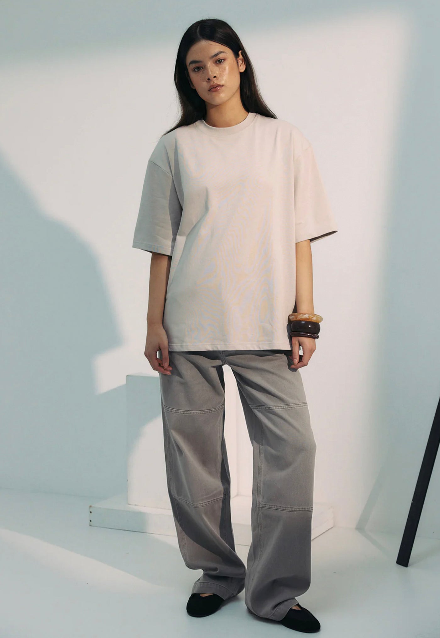 Heavy Longline Tee - Pumice sold by Angel Divine