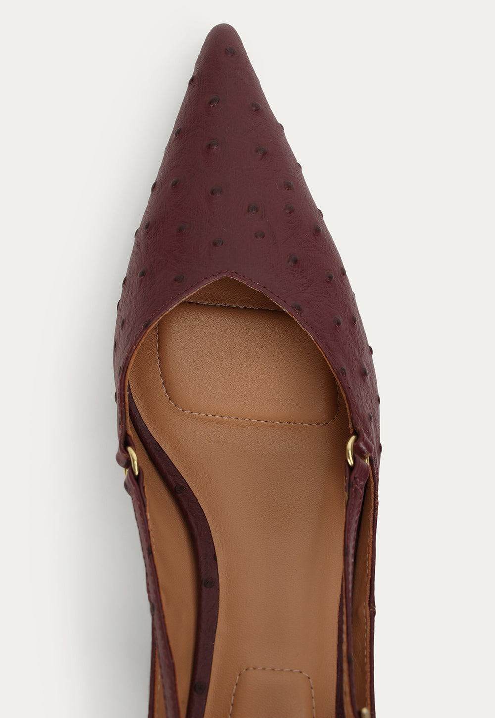 Epona Heel - Radicchio Ostrich