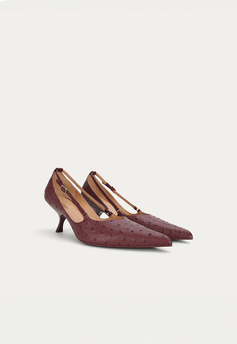 Epona Heel - Radicchio Ostrich