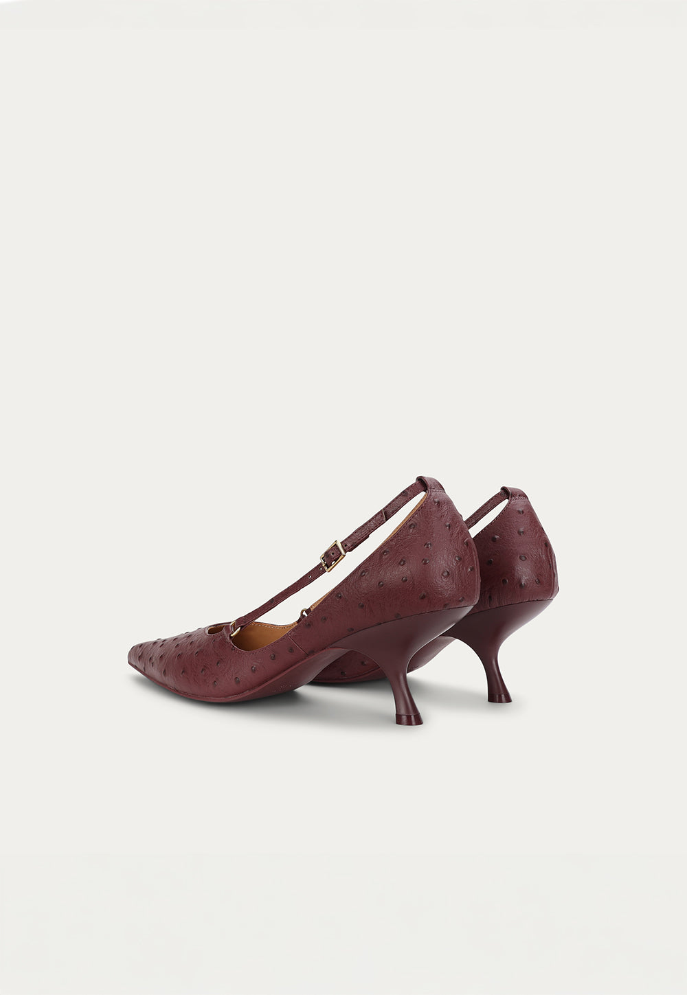 Epona Heel - Radicchio Ostrich