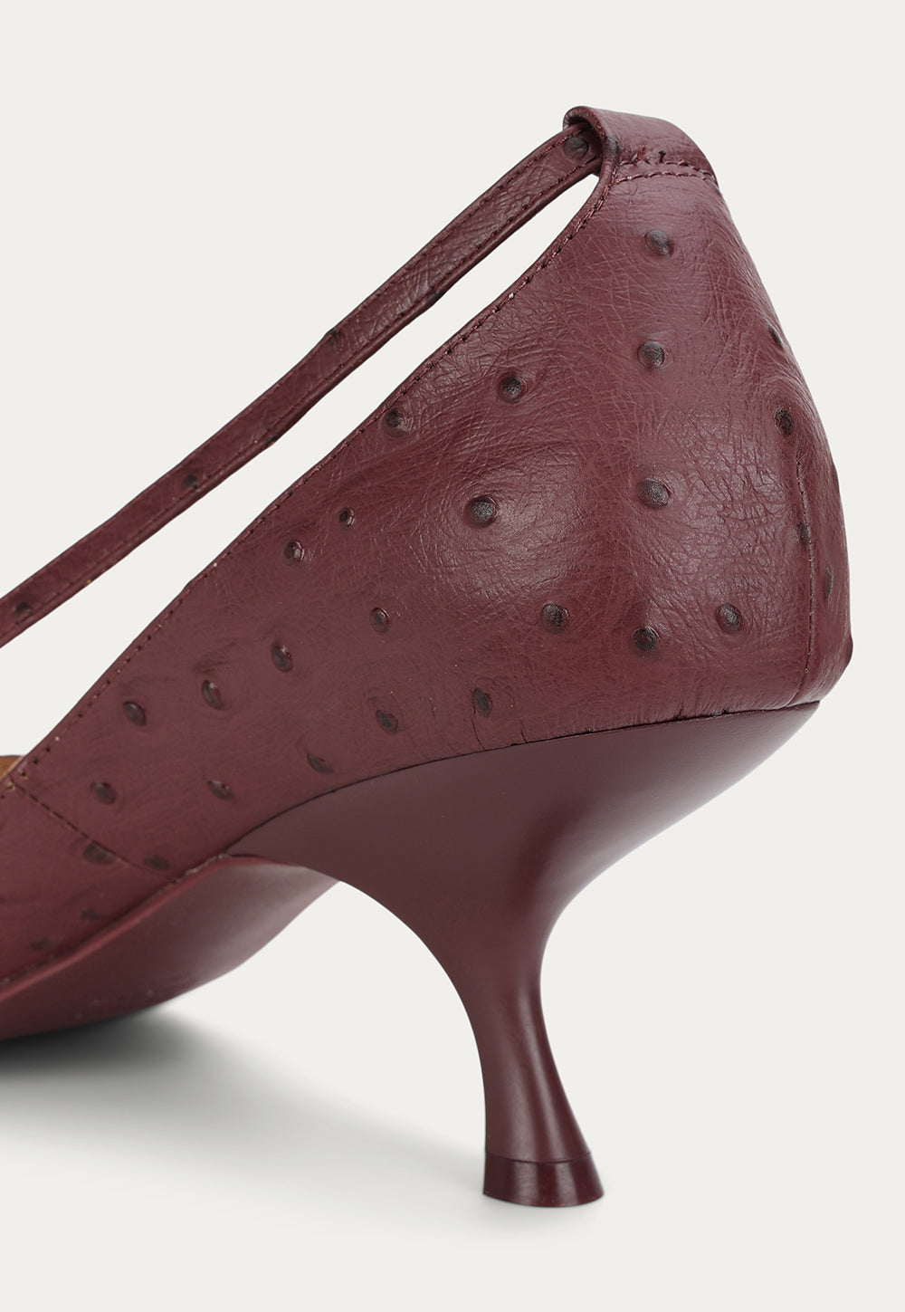 Epona Heel - Radicchio Ostrich