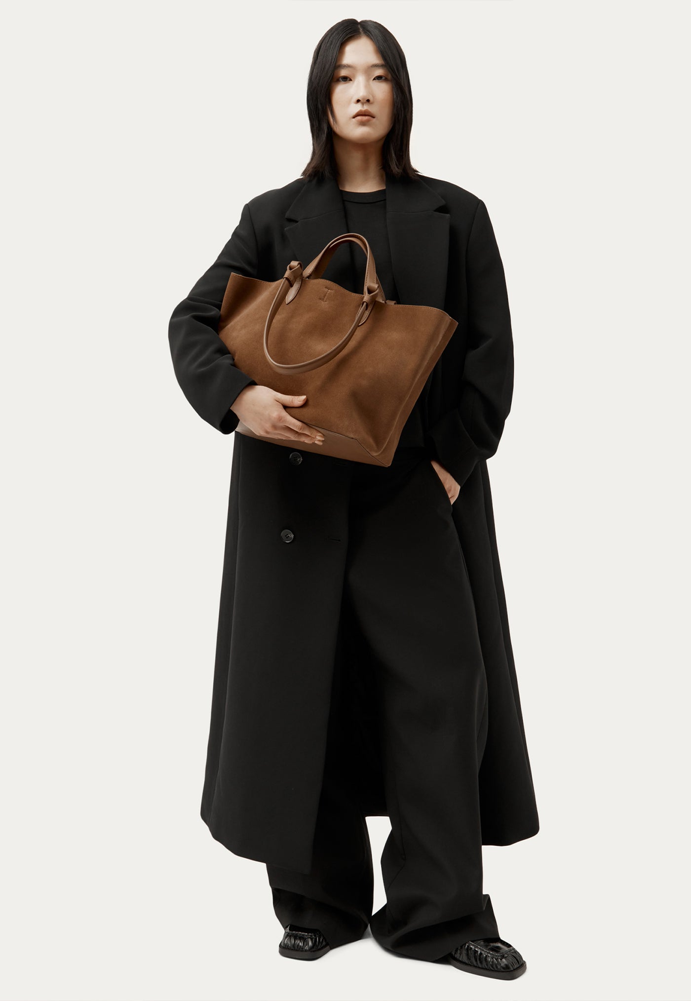 Large Bandit Tote - Hazel Suede