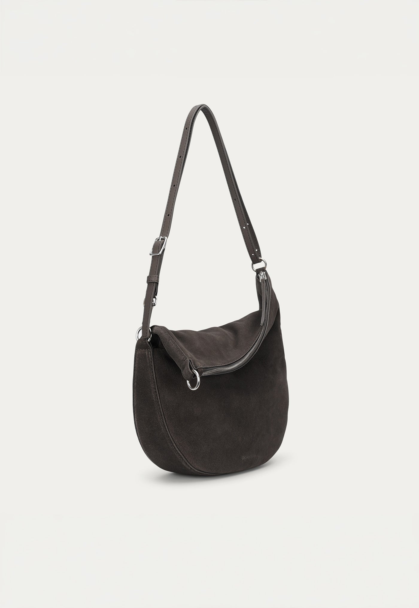 Leopard Hobo - Asphalt Suede