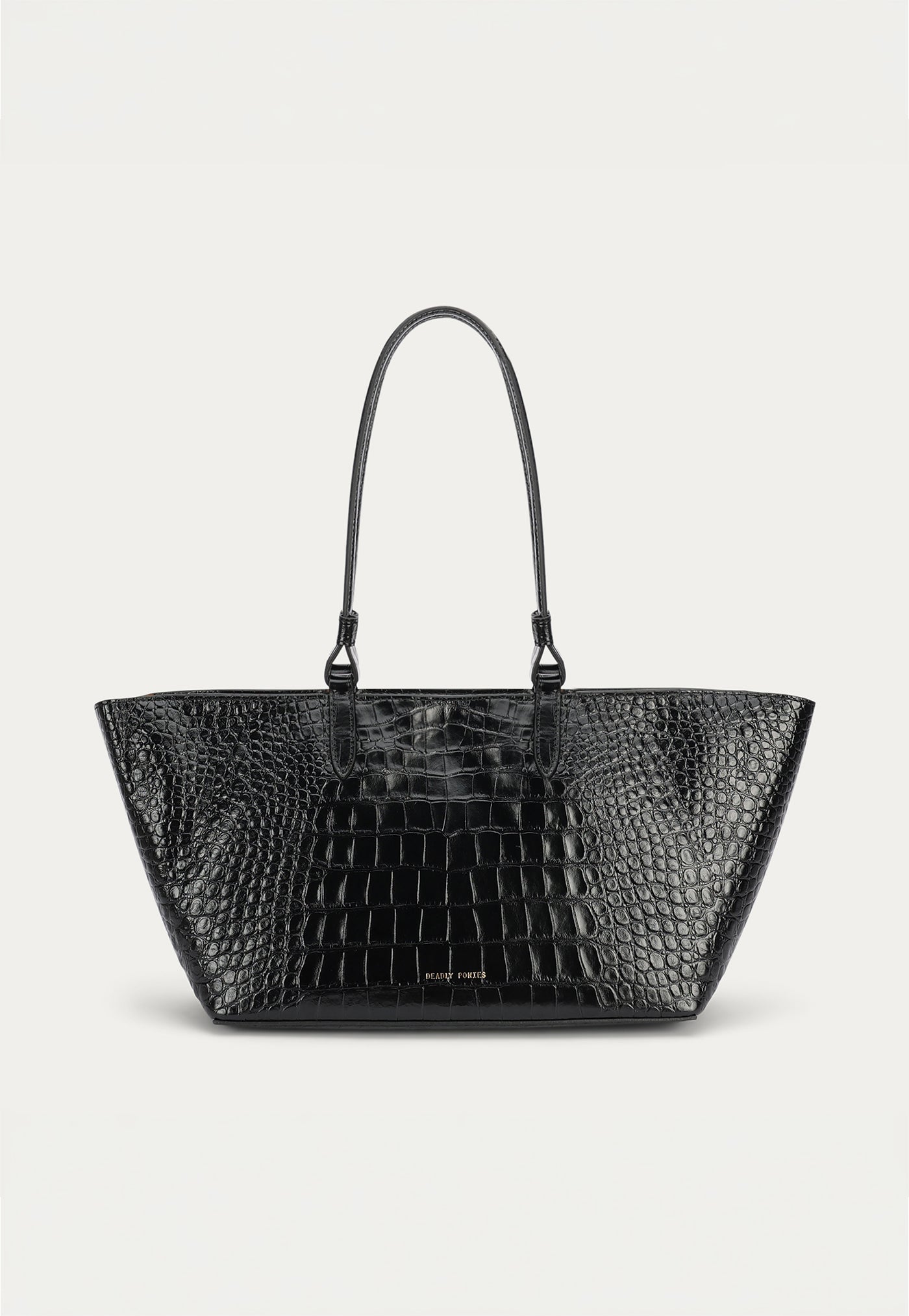 Medium Bandit Tote - Black Croc
