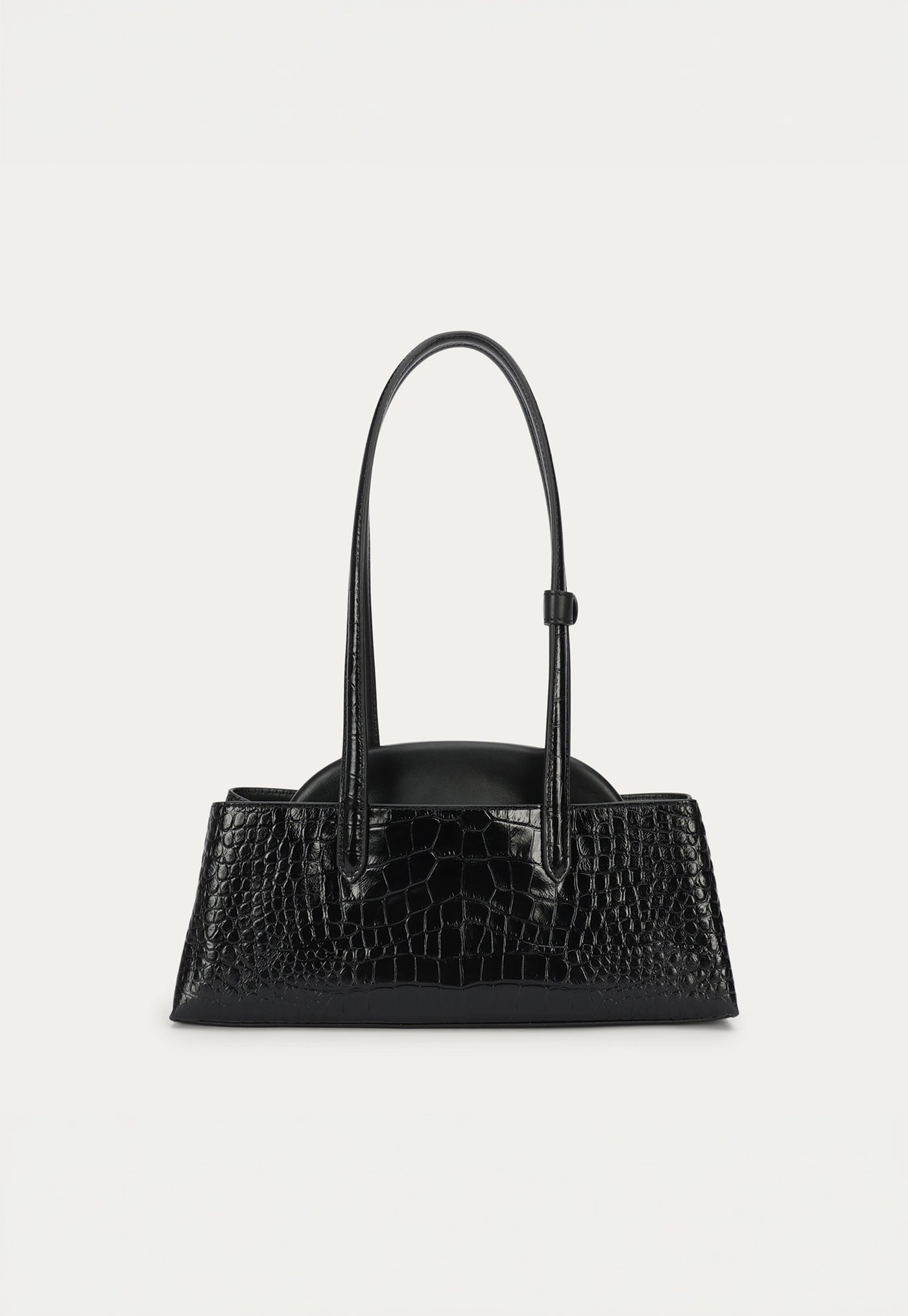 Mini Vault Tote - Black Croc