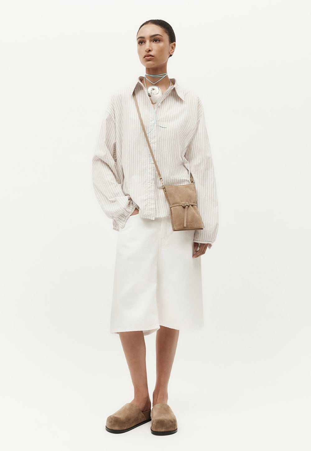 Mr Penny Pouchette - Oat Suede