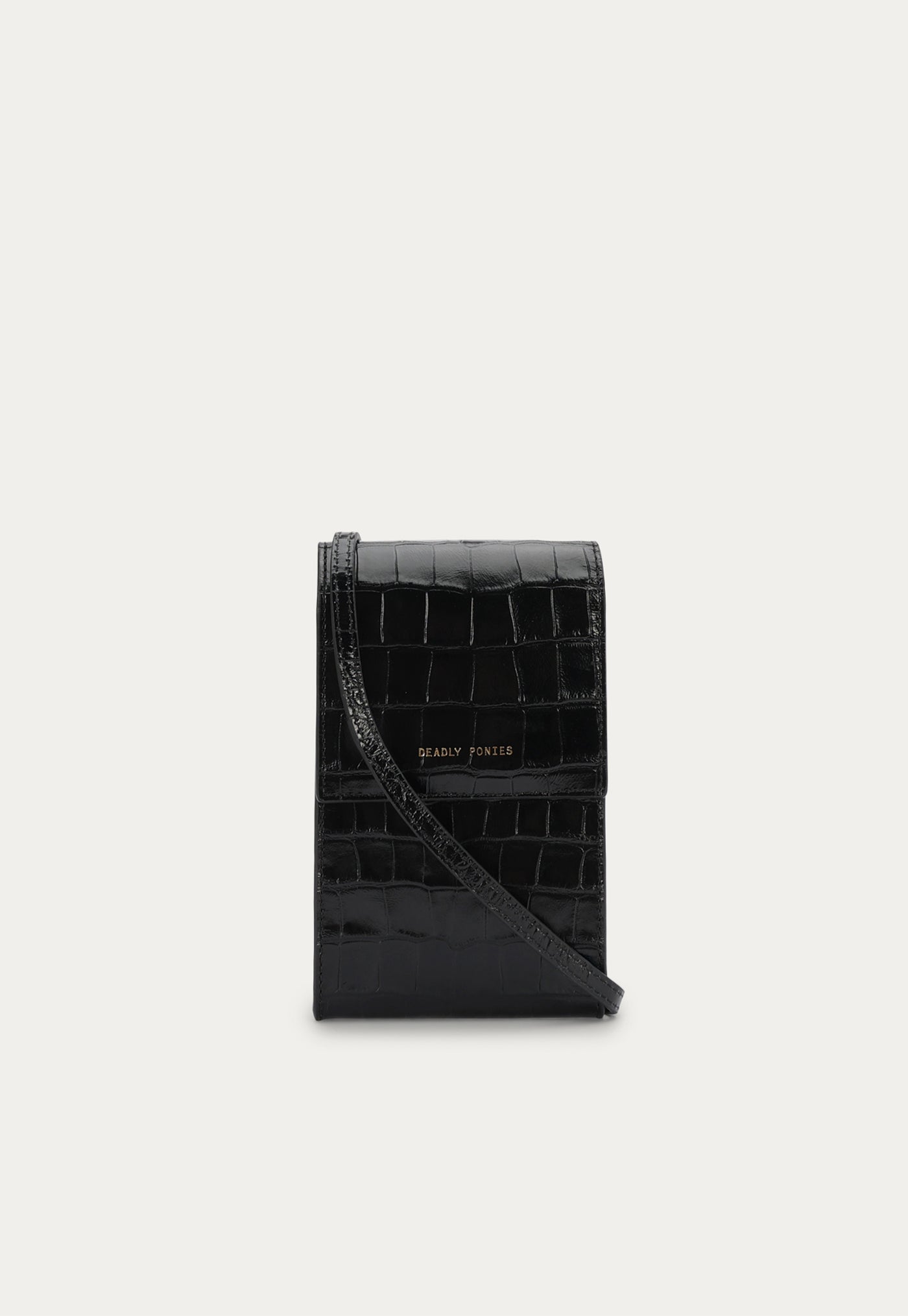 Poucheroo Phone Wallet - Black Croc