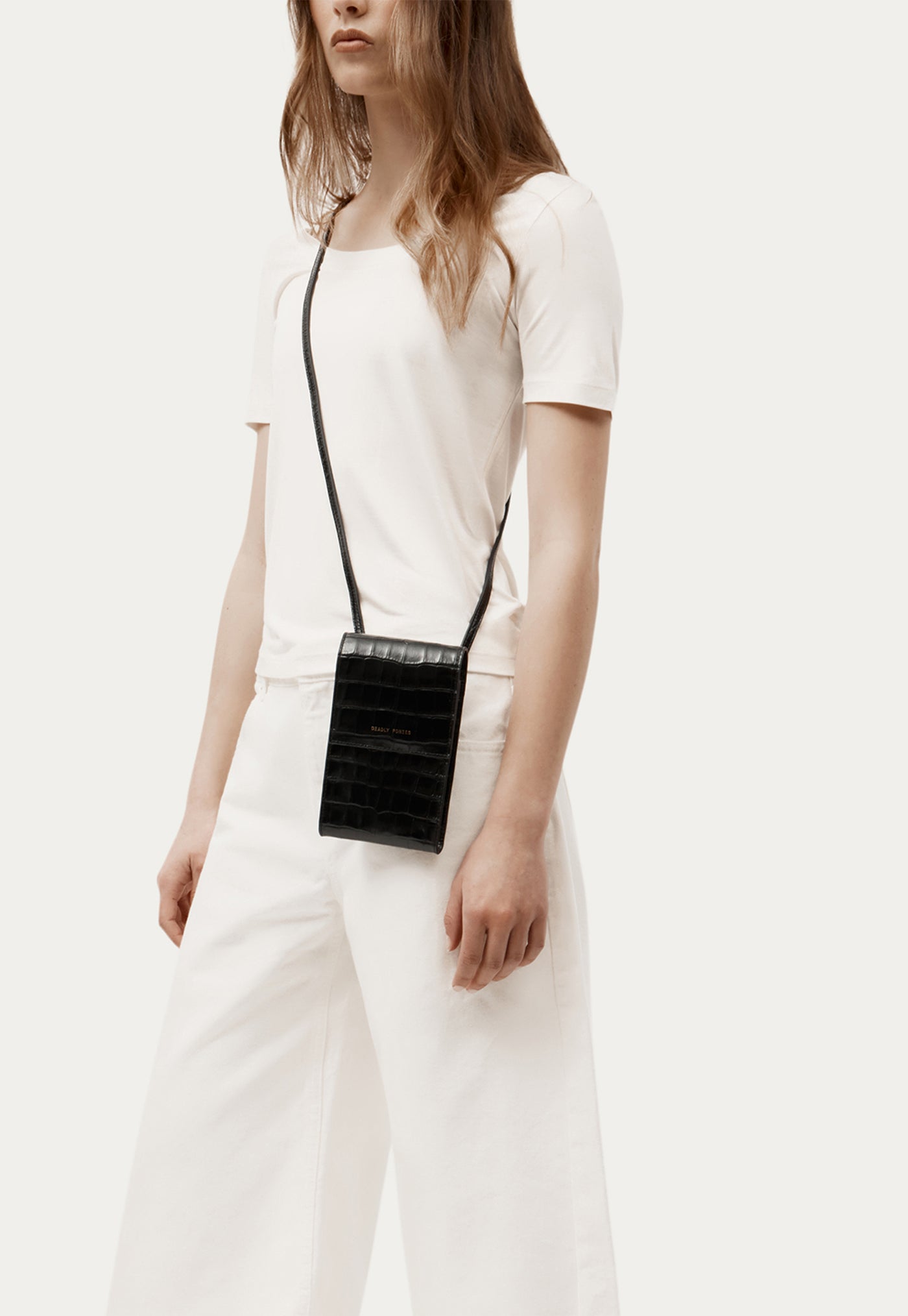 Poucheroo Phone Wallet - Black Croc