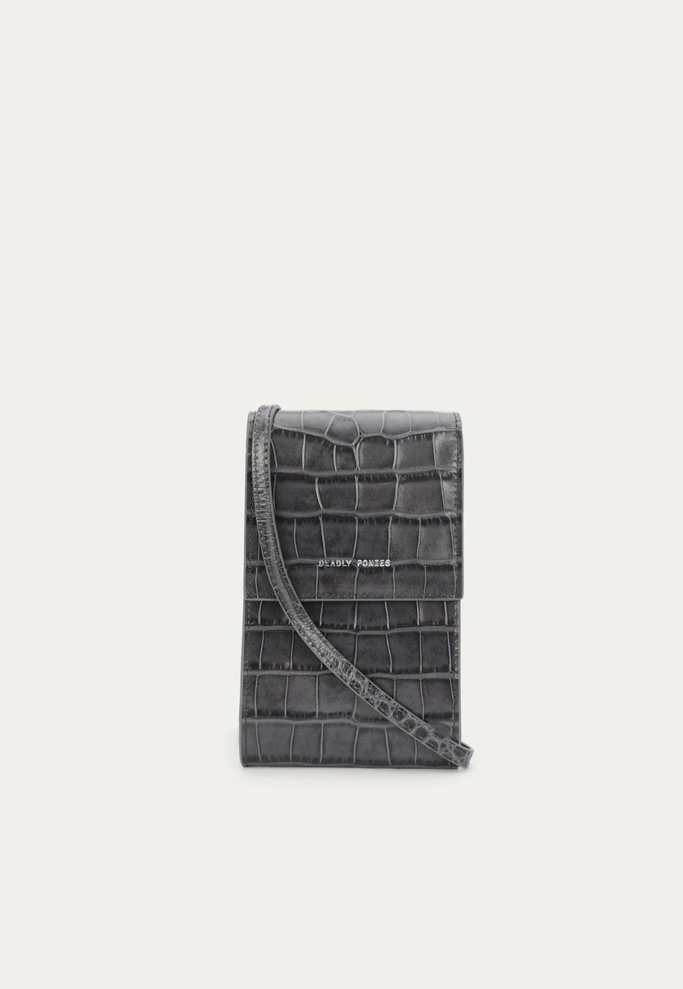 Poucheroo Leather Strap - Flint Croc