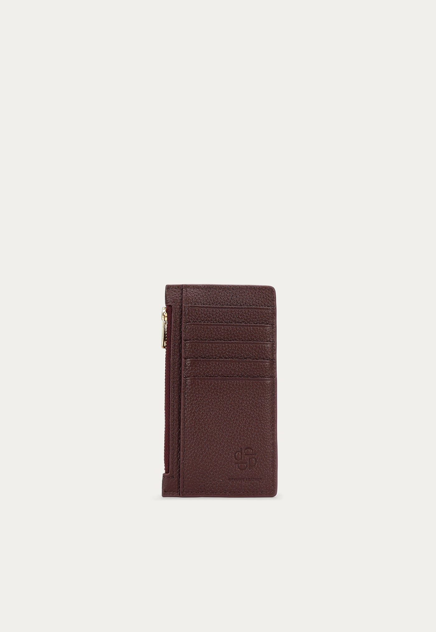 Zip Card Holder - Dark Cherry