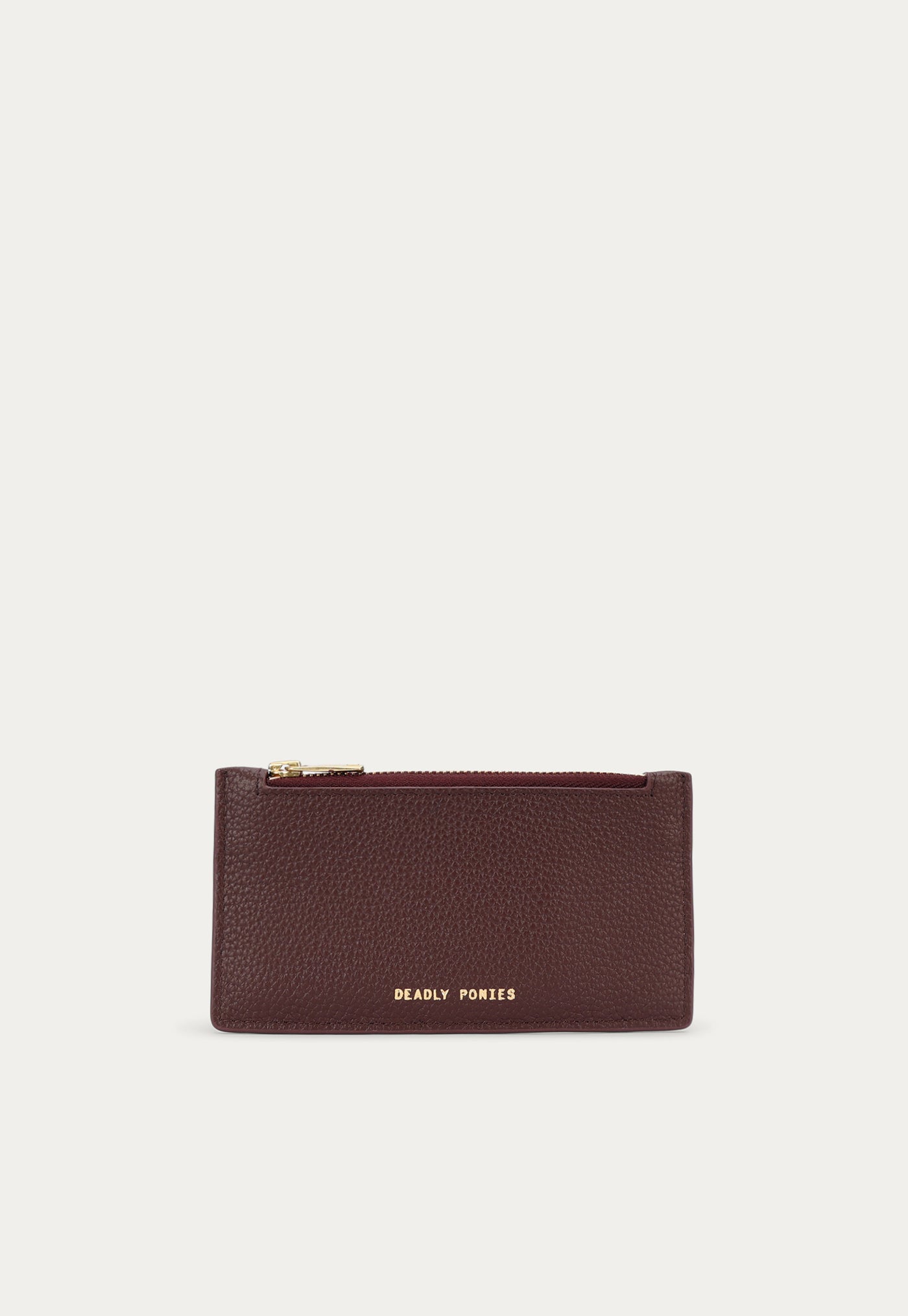 Zip Card Holder - Dark Cherry