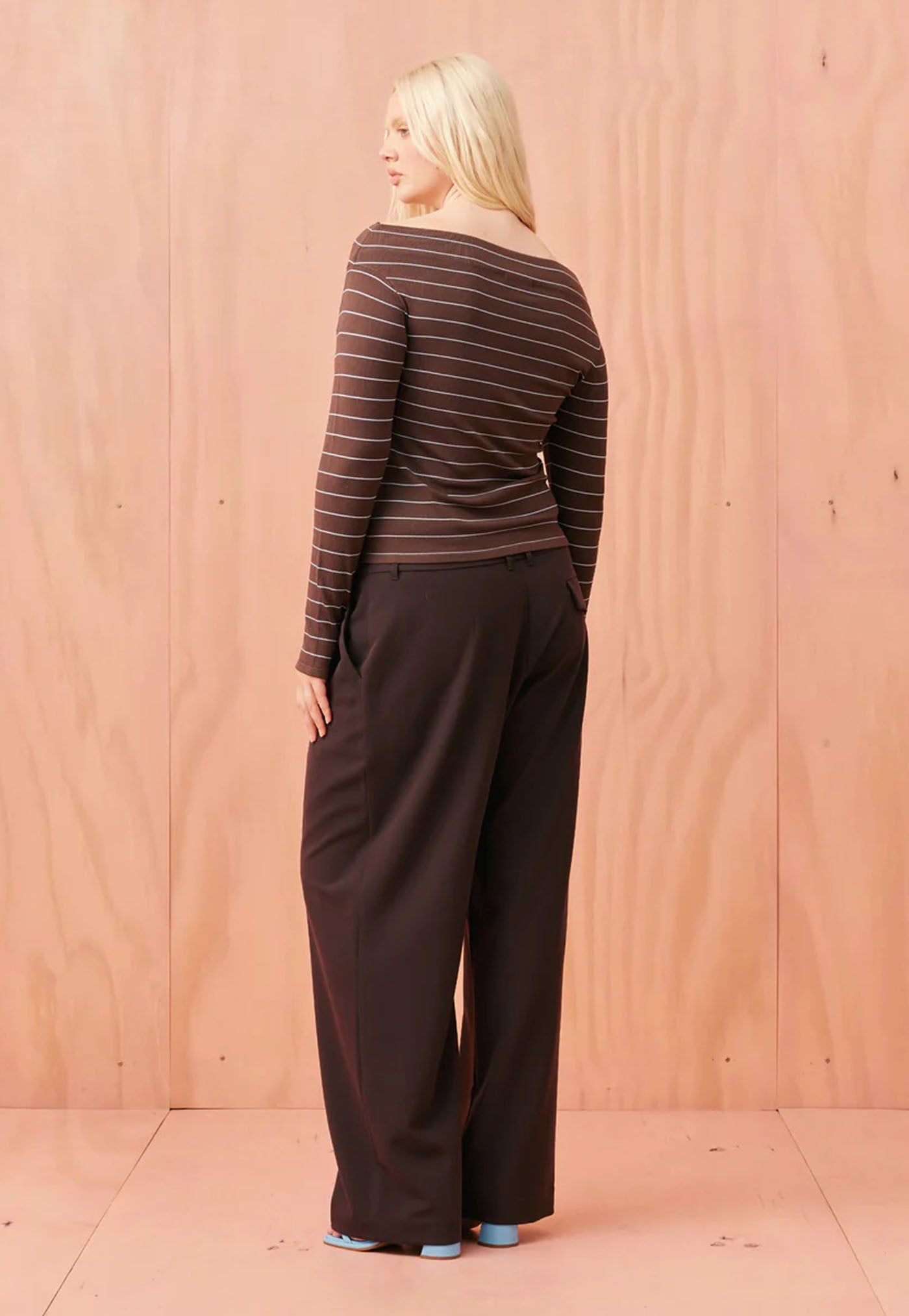 Emma Knit Long Sleeve - Java Blue Stripe