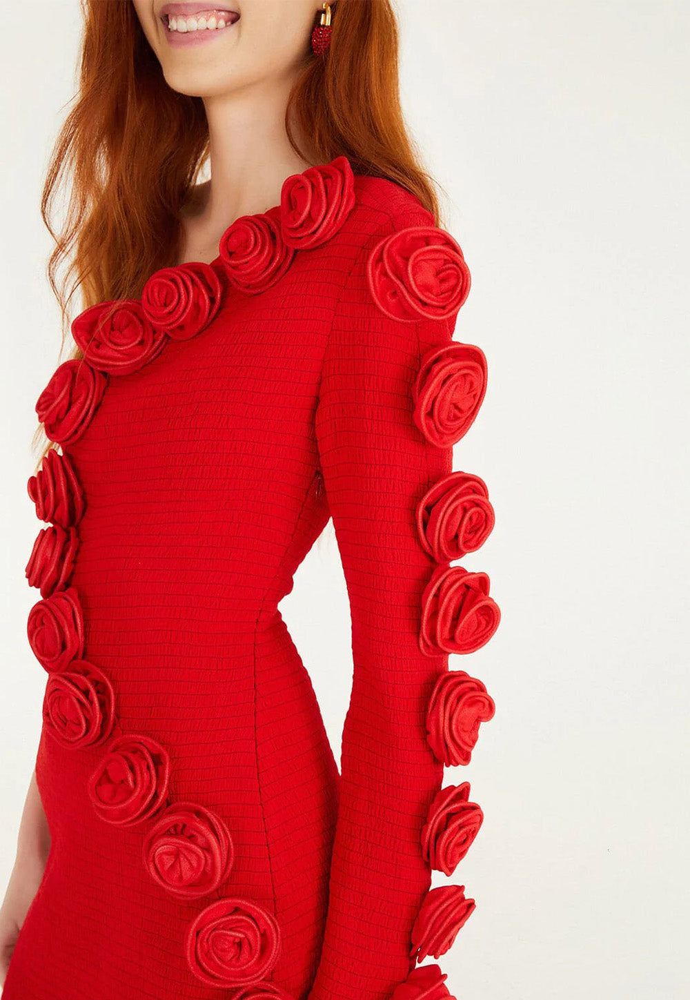 One Shoulder Mini Dress - Red