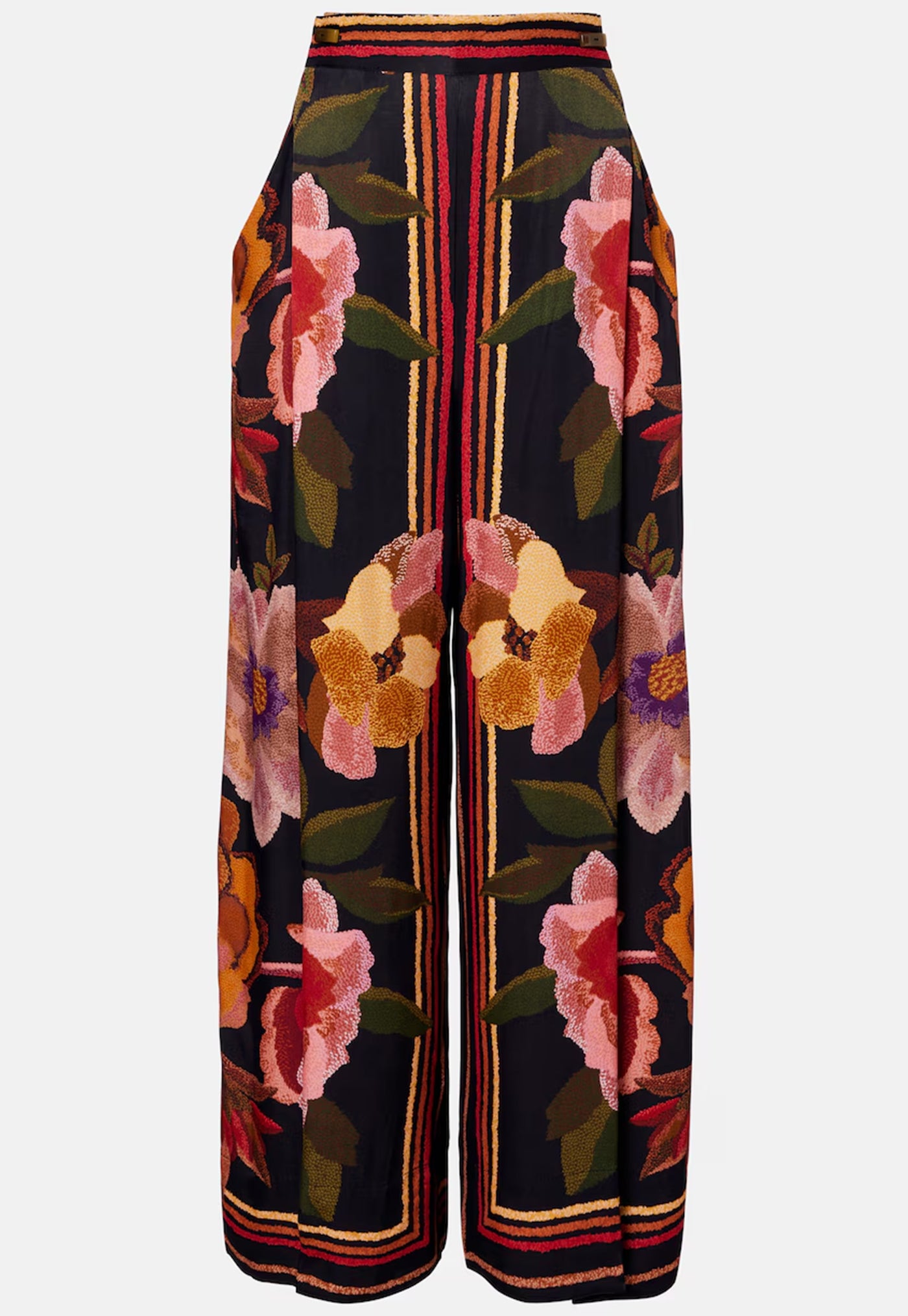 Chenille Flowers Pants - Black
