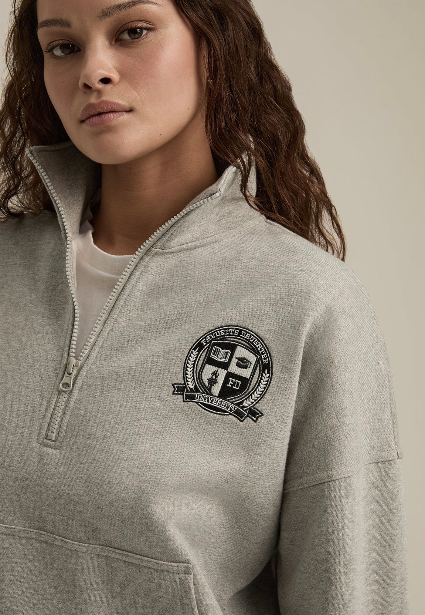 The Coaches Half Zip Jacket - Heather Grey