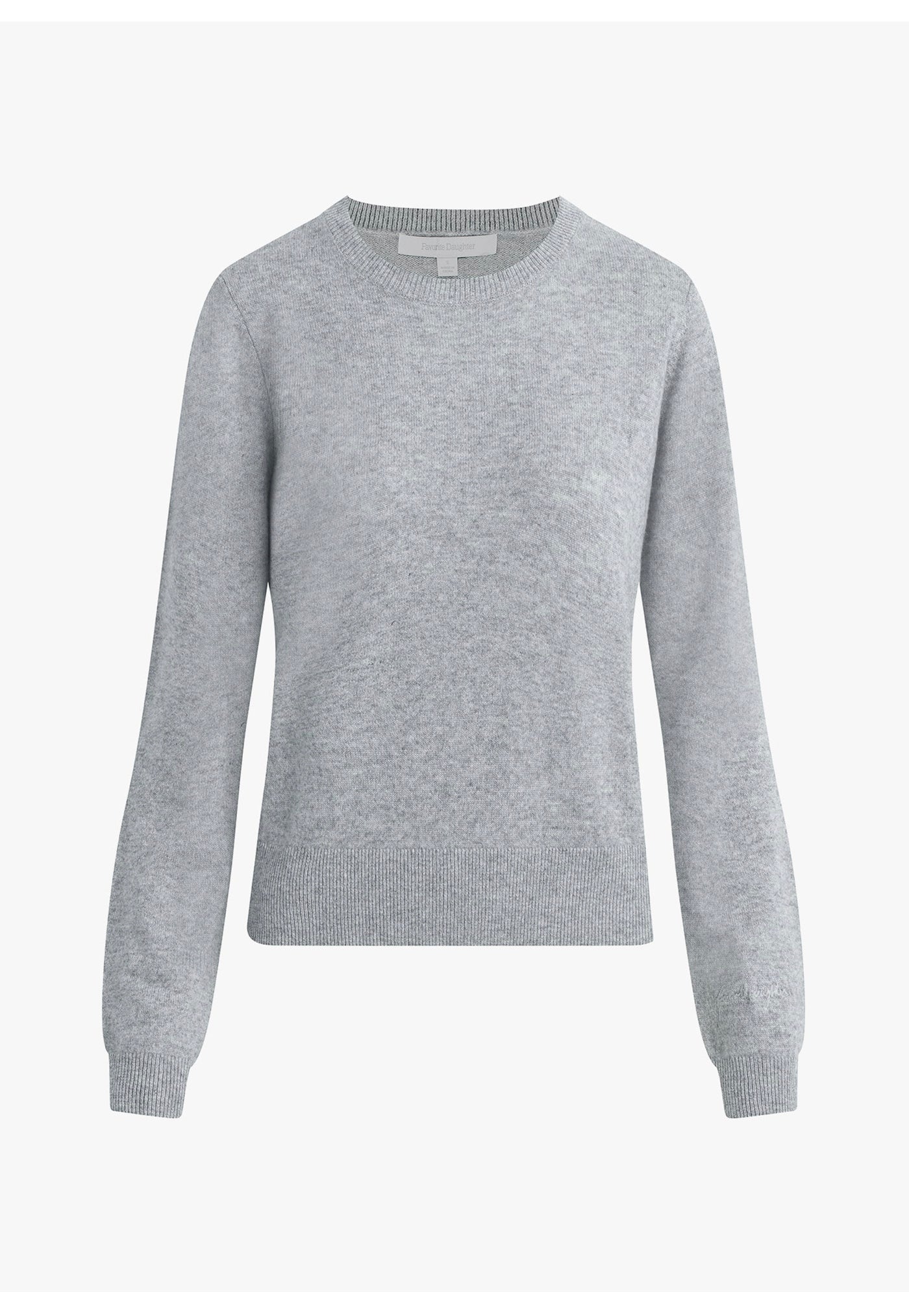 The Favorite Cashmere Crew - Heather Grey