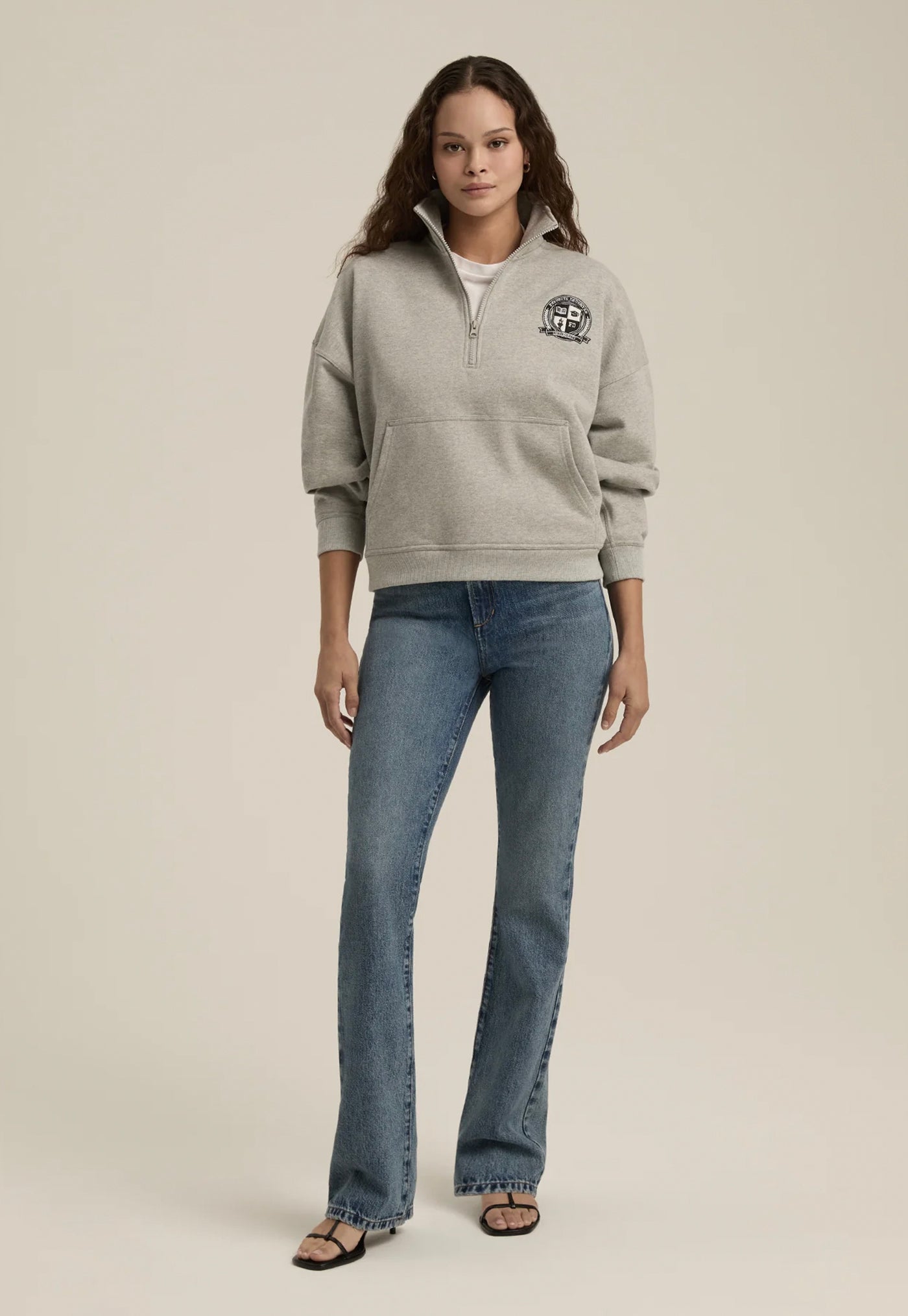 The Coaches Half Zip Jacket - Heather Grey