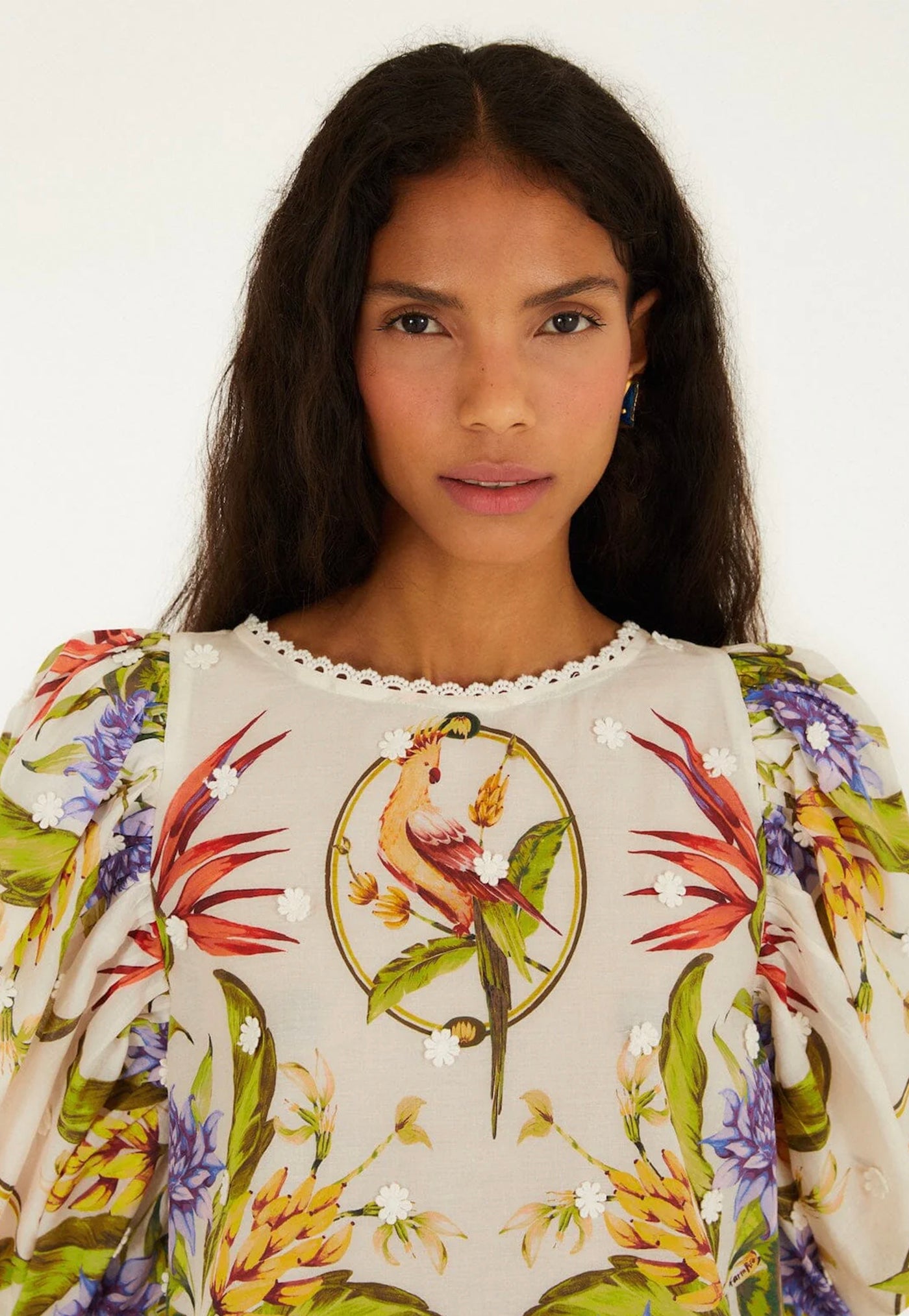 Tropical Scarf Sand Shirt - Green
