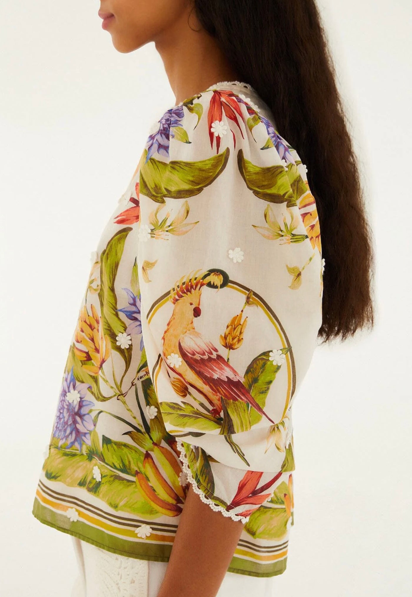 Tropical Scarf Sand Shirt - Green