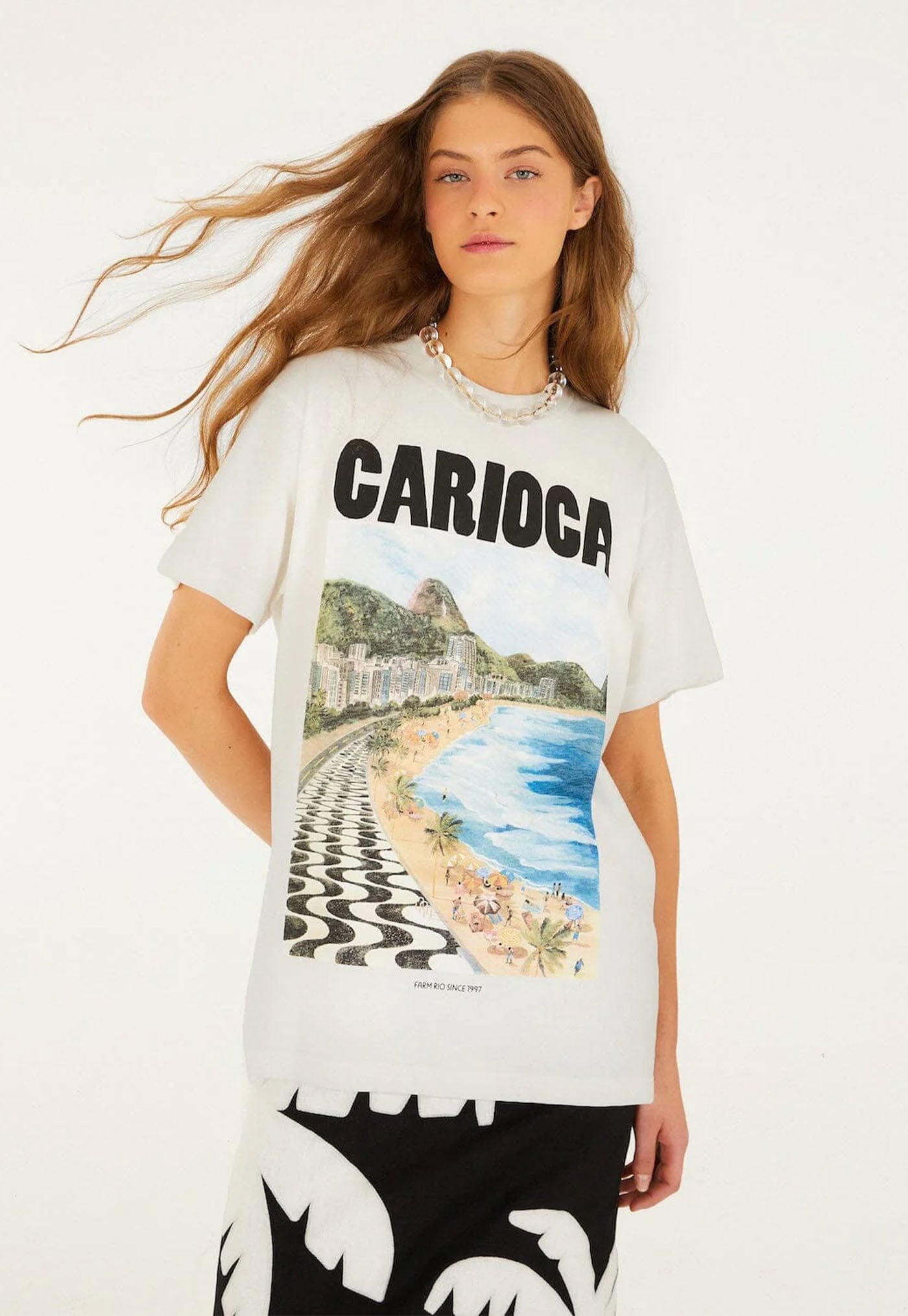 Landscape Carioca Relaxed T-Shirt - Off White