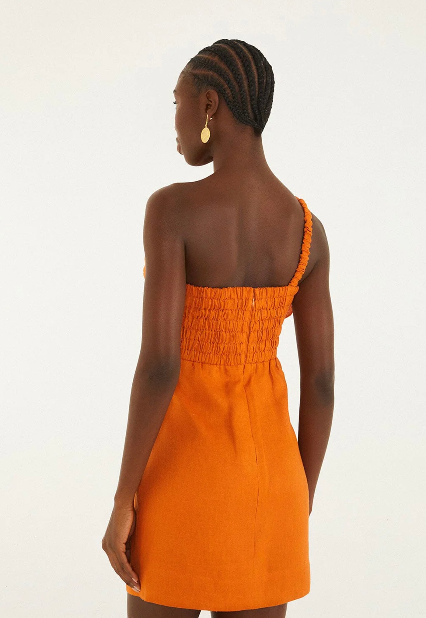 Flower Mini Dress - Orange