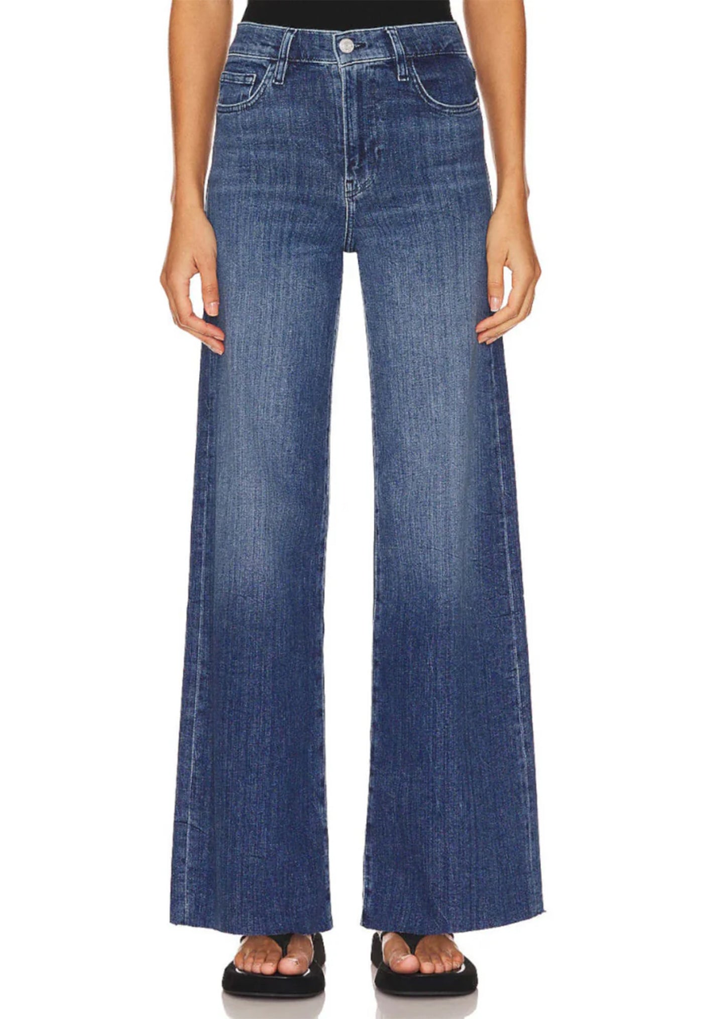 Le Slim Palazzo Raw Fray - Mermaid