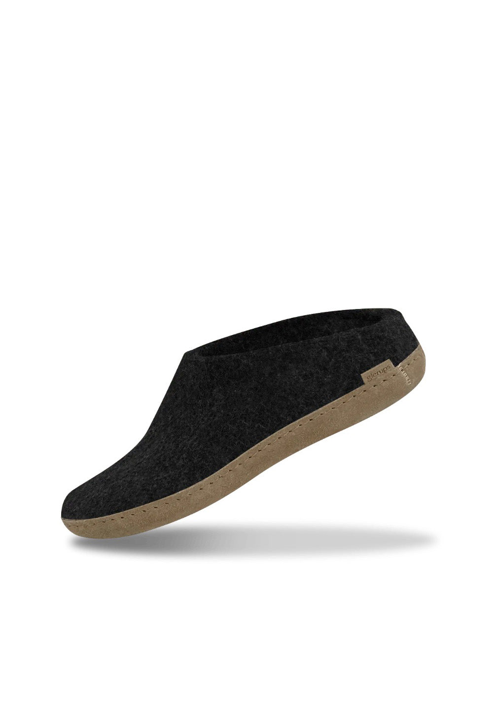 The Leather Slip On - Charcoal