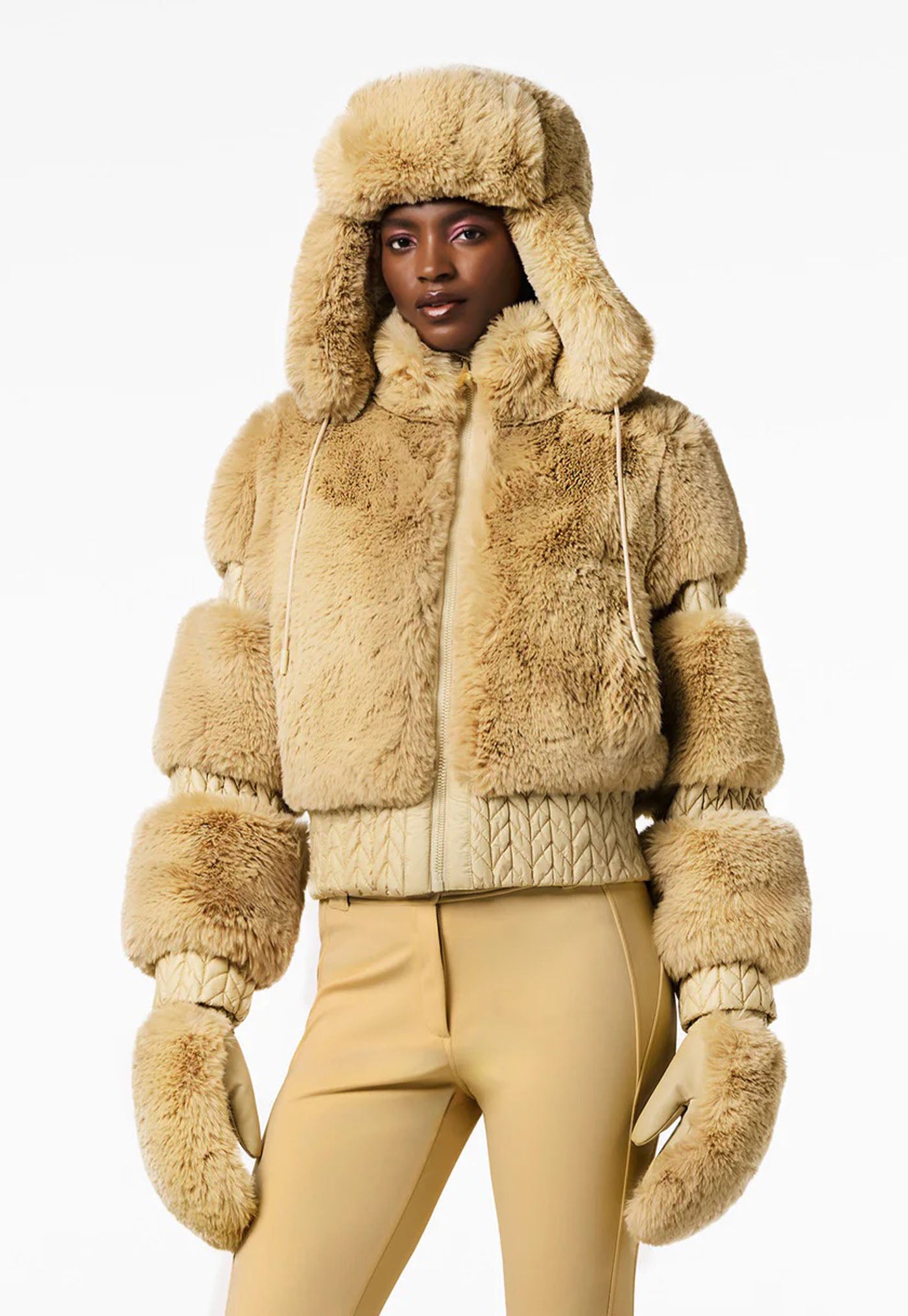 Furry Ski Jacket - Caramello