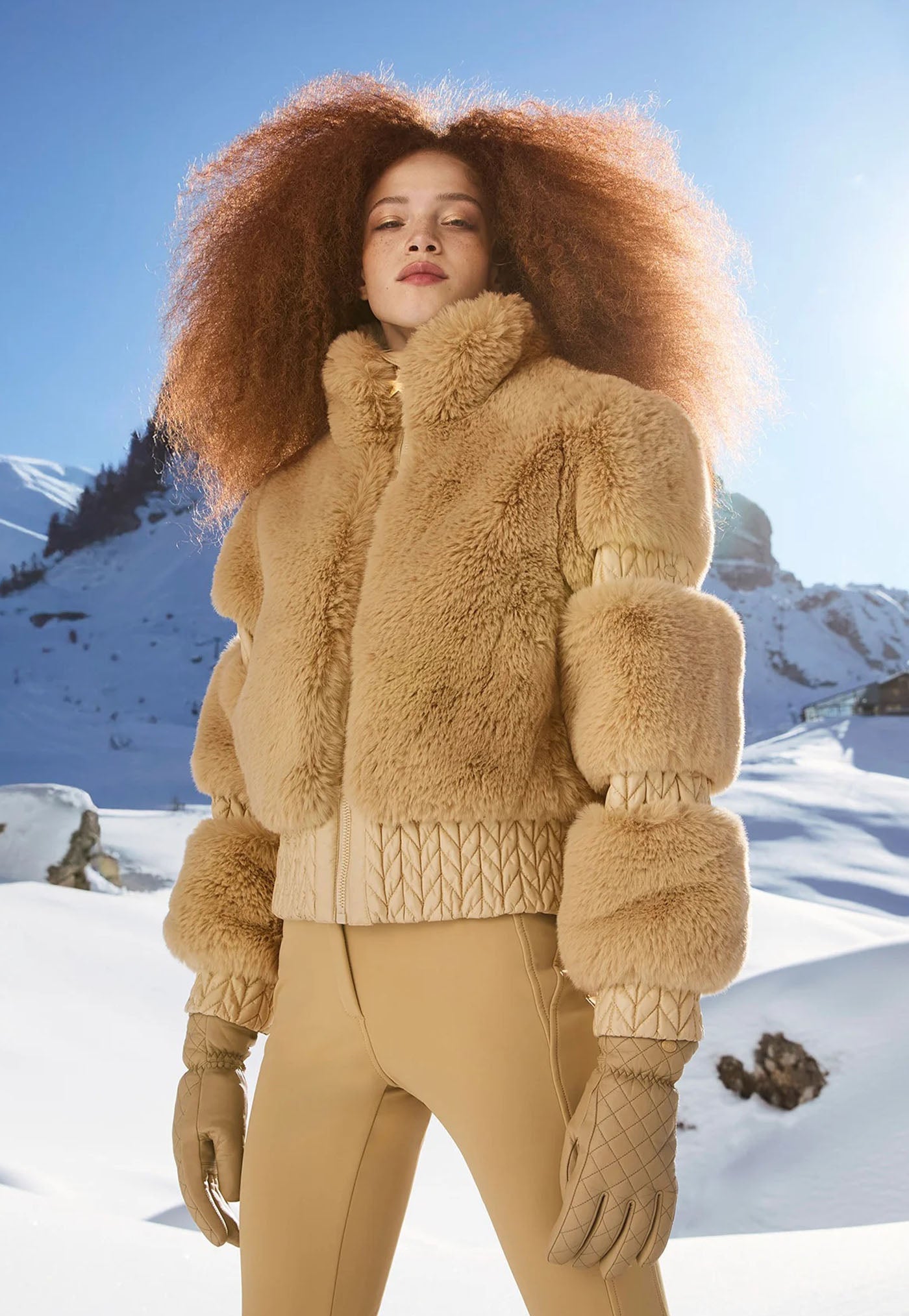 Furry Ski Jacket - Caramello