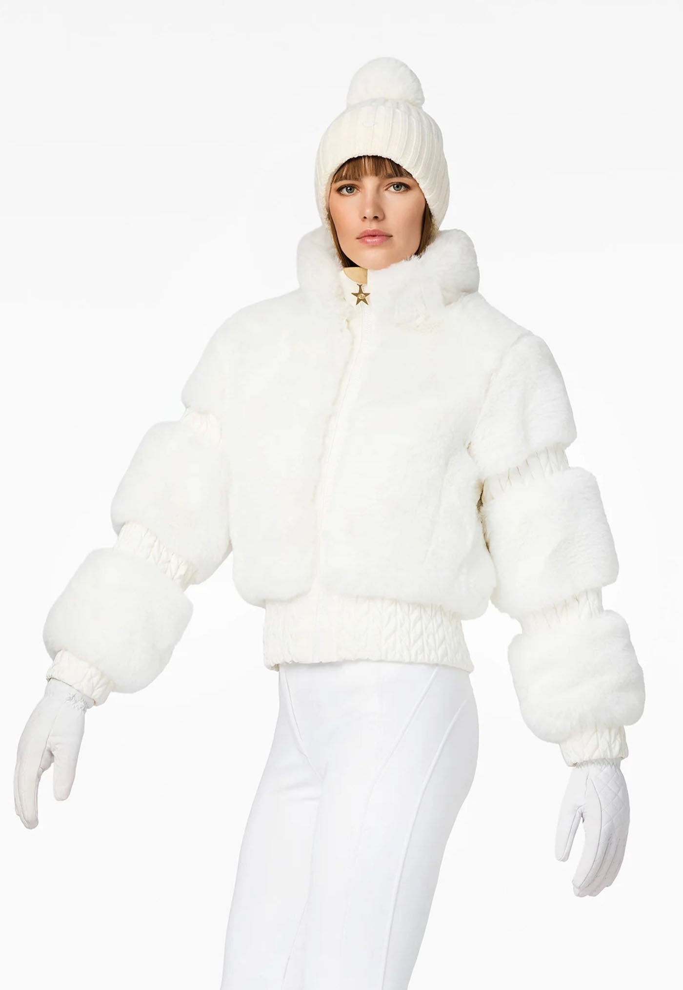 Furry Ski Jacket - Cream
