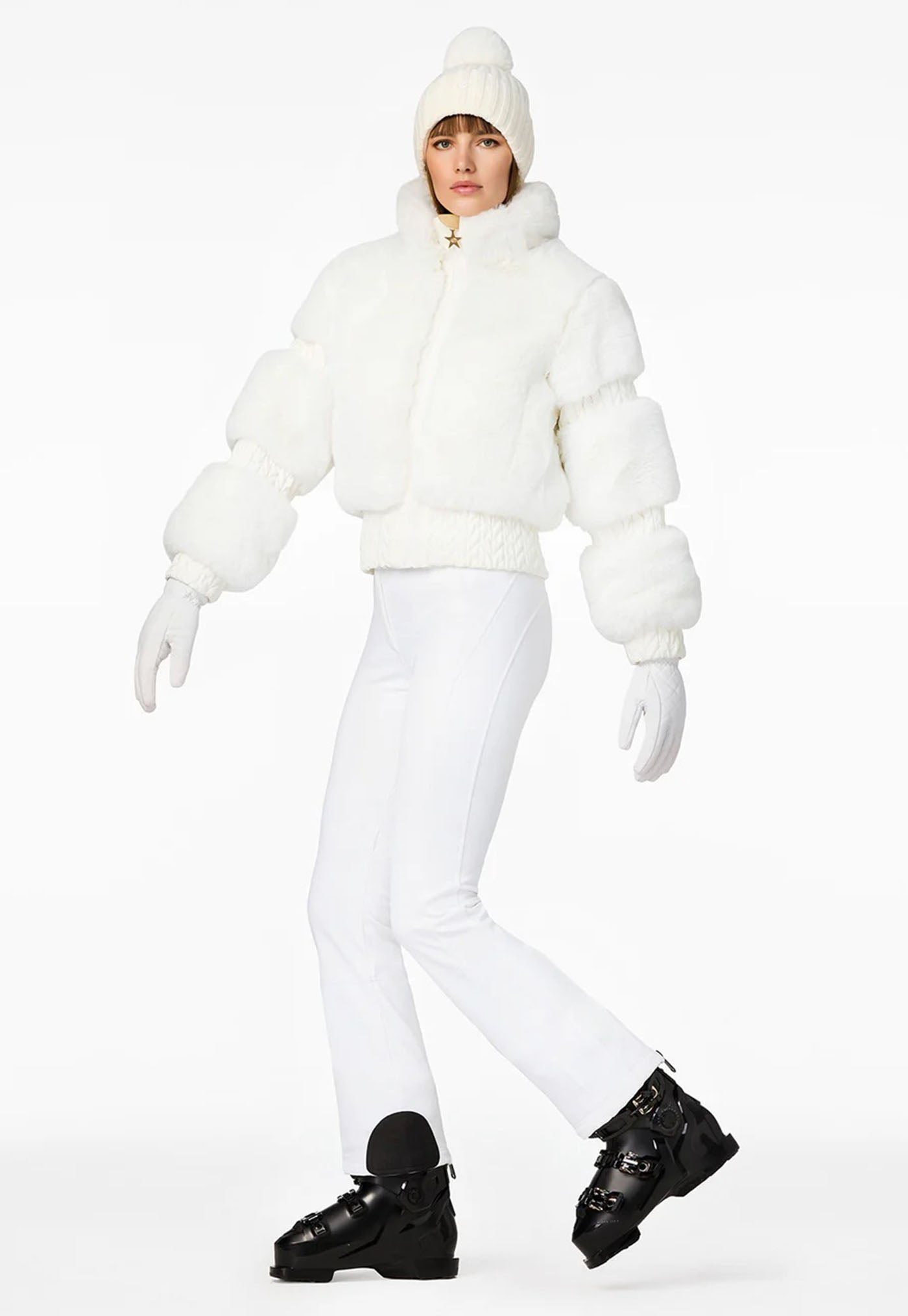 Furry Ski Jacket - Cream