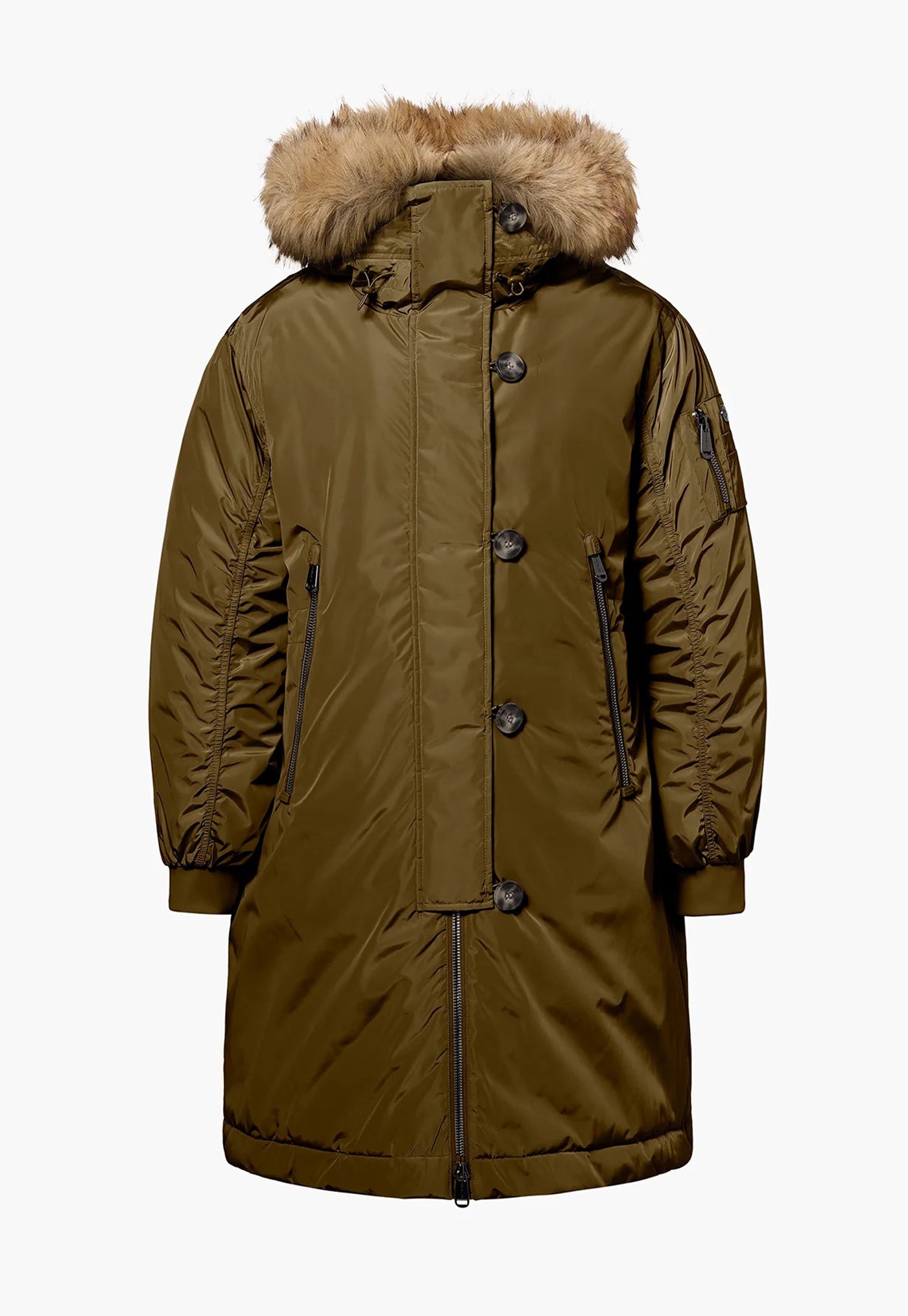 Julia Faux Border Jacket - Dark Olive