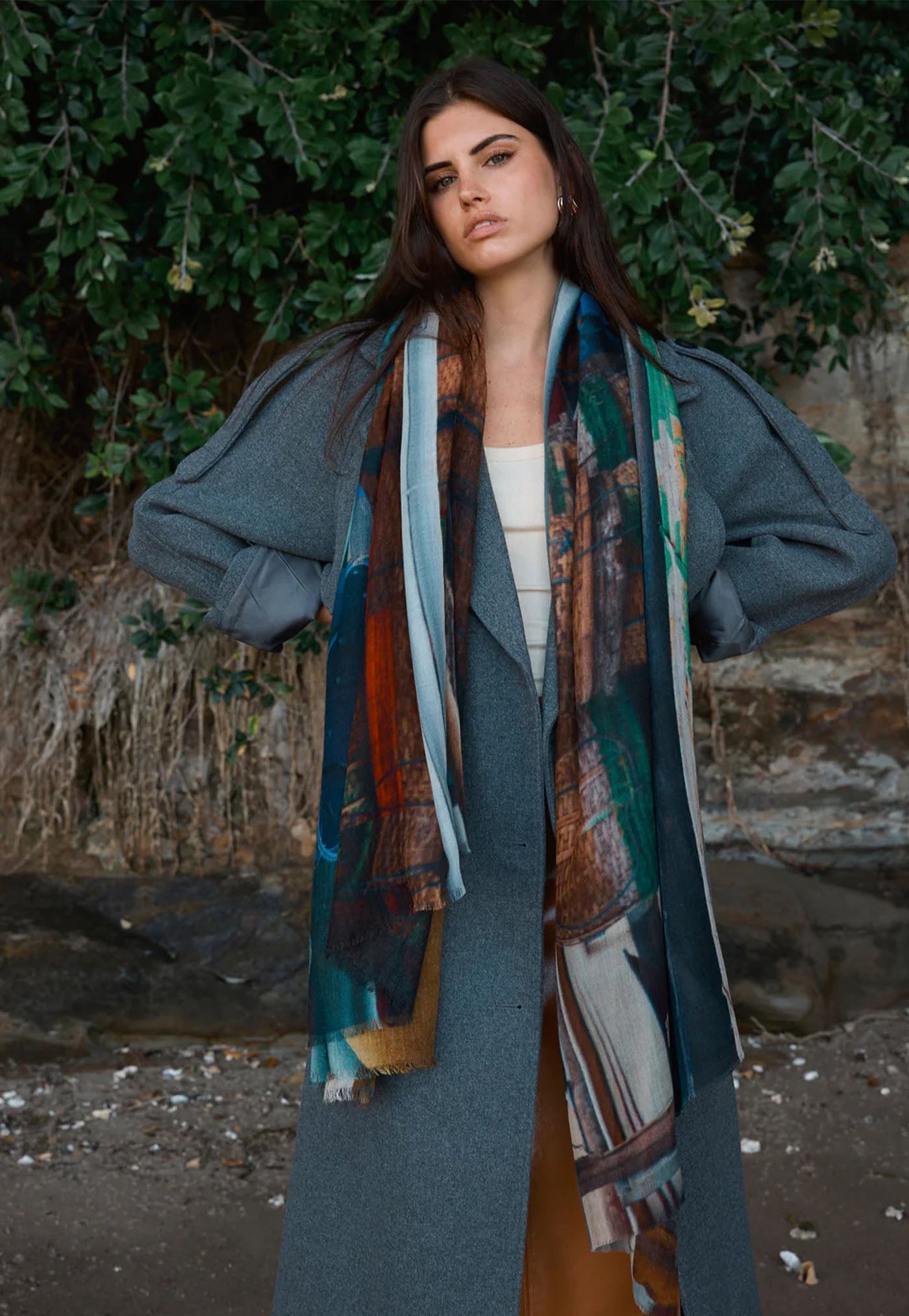Outrigger Shore - Skinny Wool Scarf