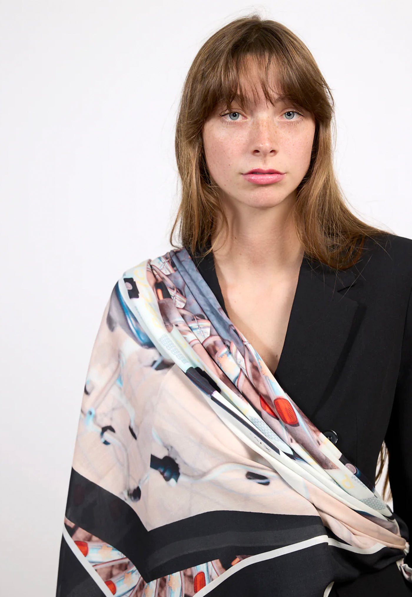 Cashmere Blend Square Scarf - Tokyo Study 3