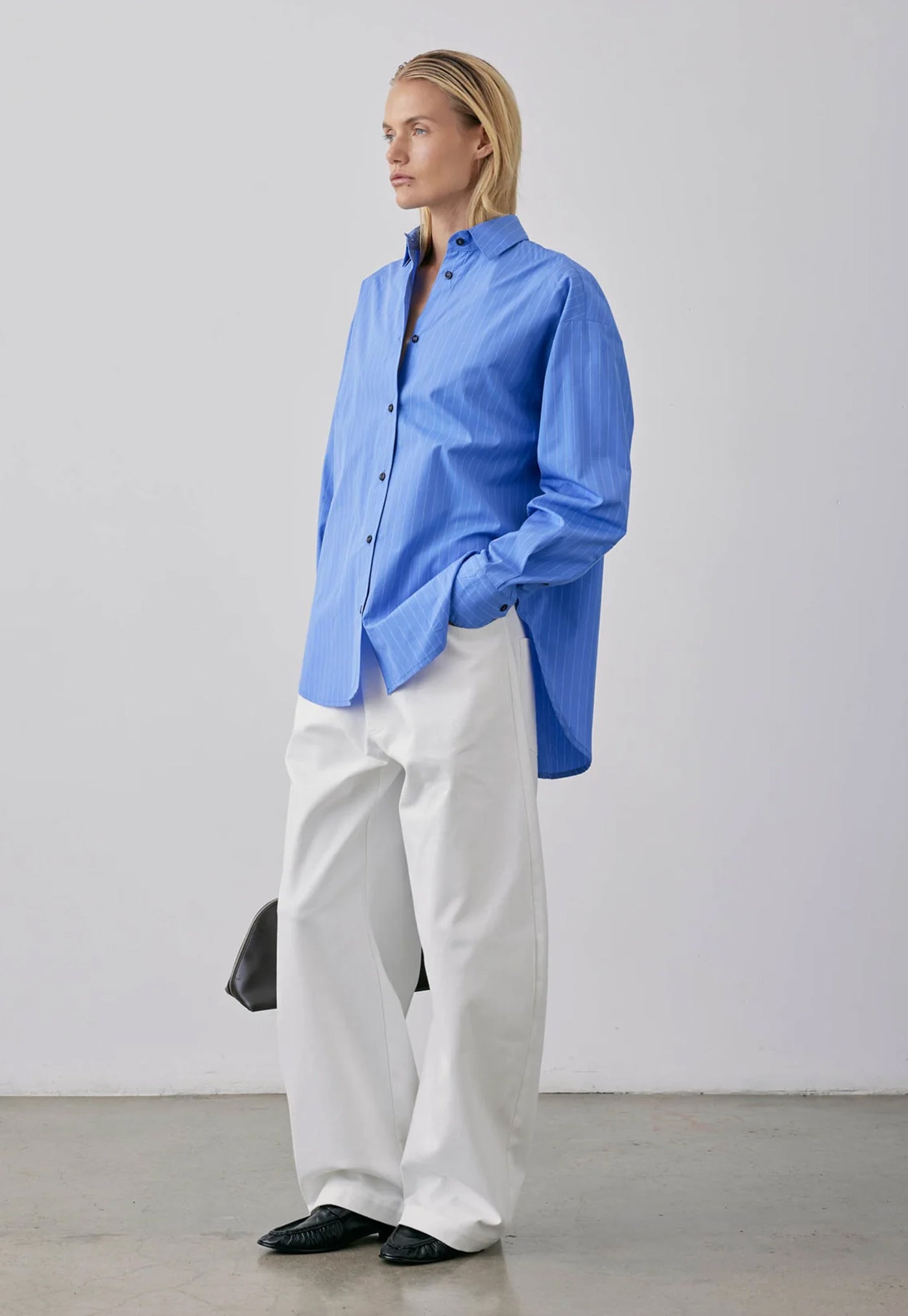 Therese Shirt - Cobalt Stripe
