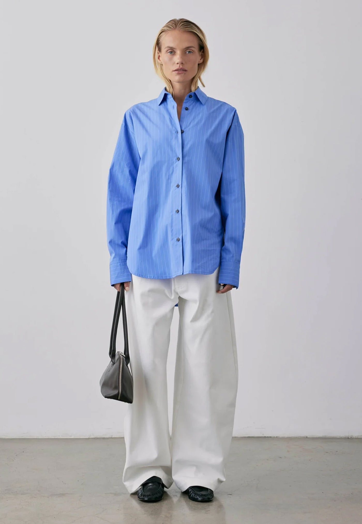 Therese Shirt - Cobalt Stripe