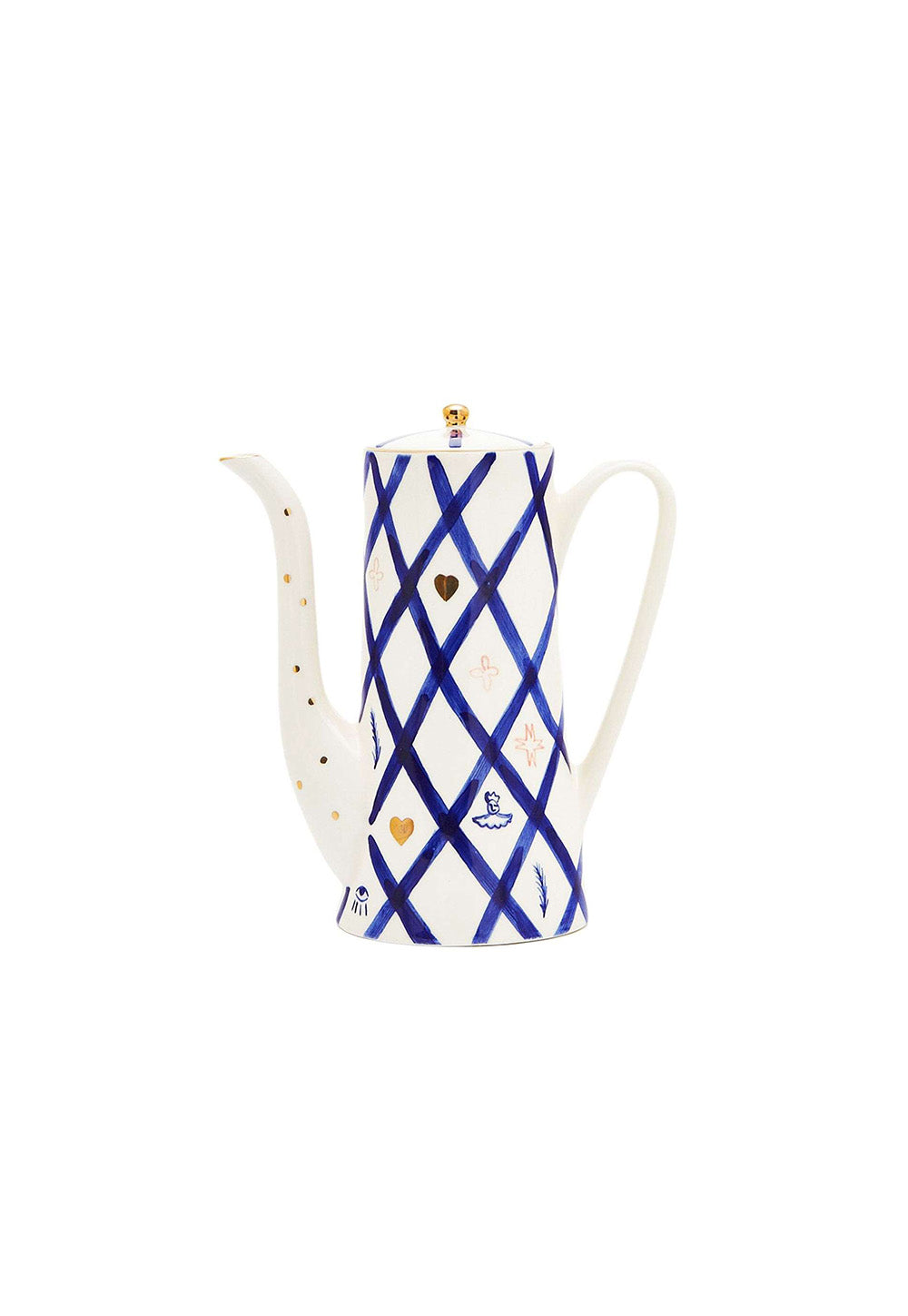 Rabbit Teapot - Blue/White