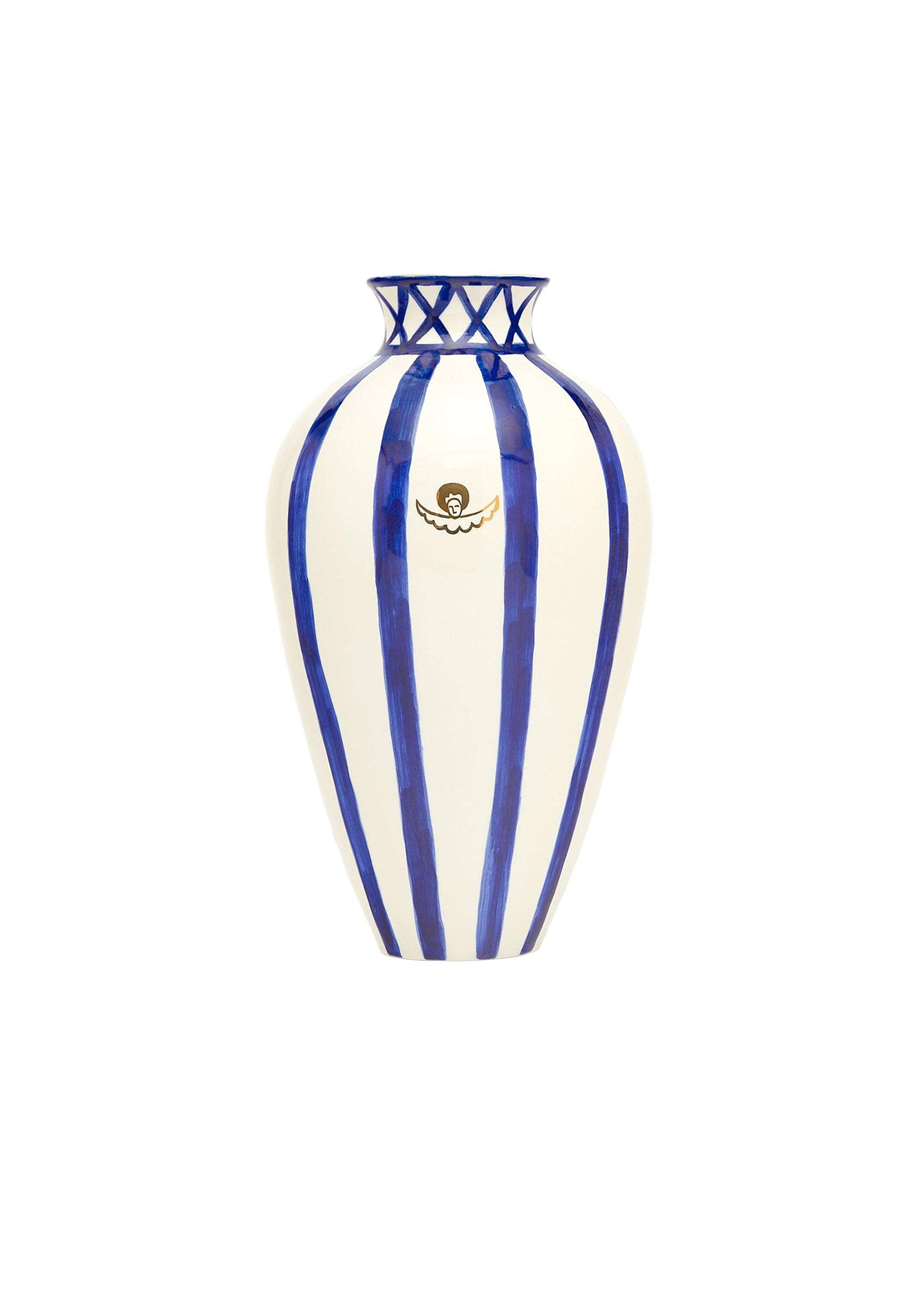 Rabbit Vase Big - Blue/White