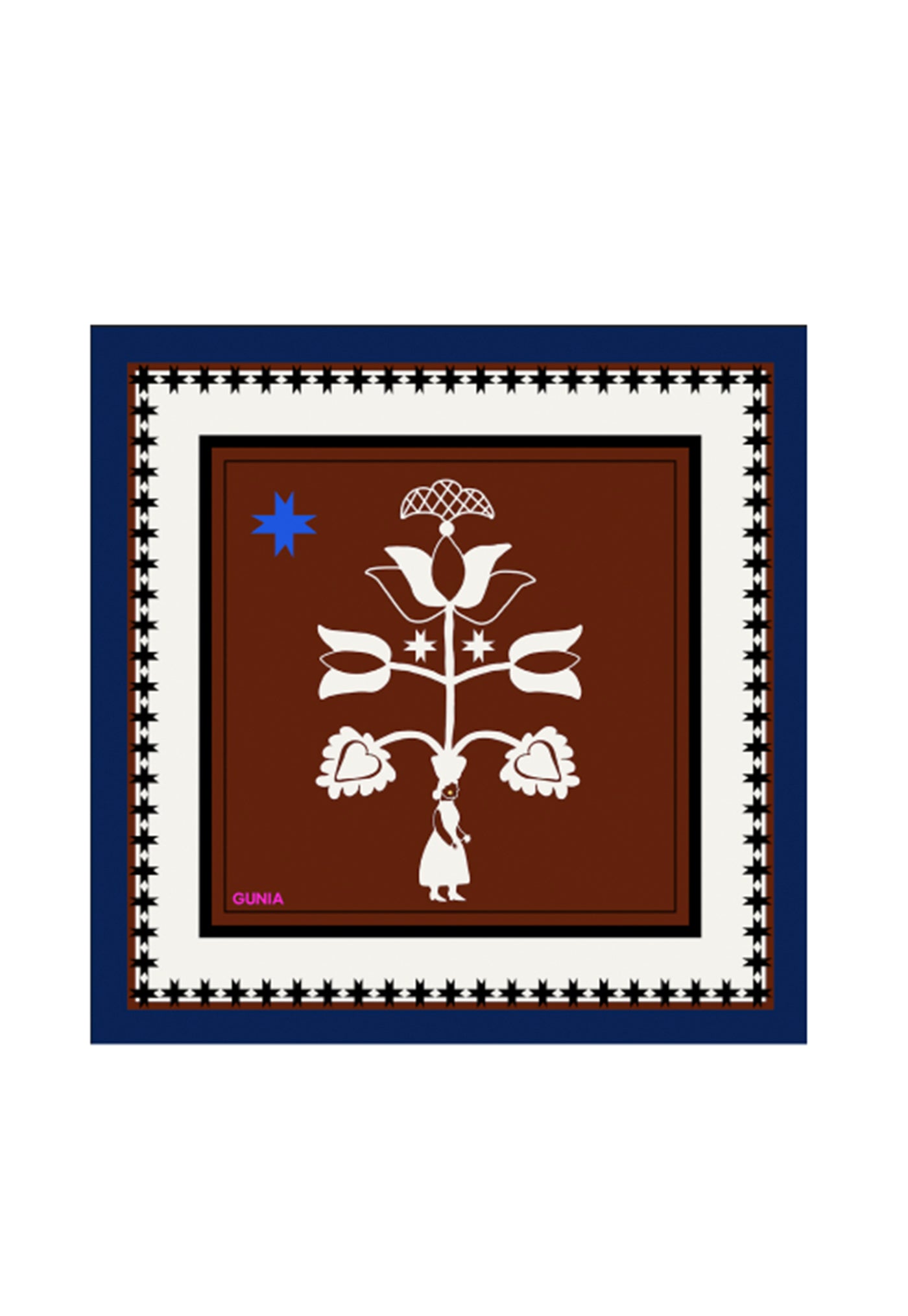 Divchyna Silk Headscarf -Brown