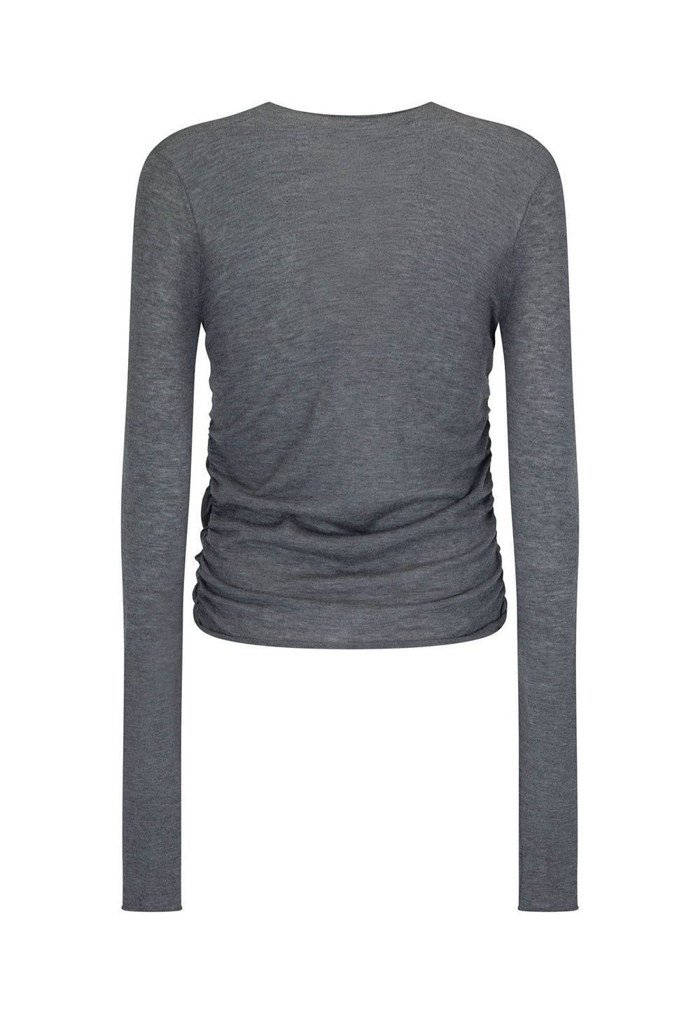 Rosie Wrap Knit Top - Cement