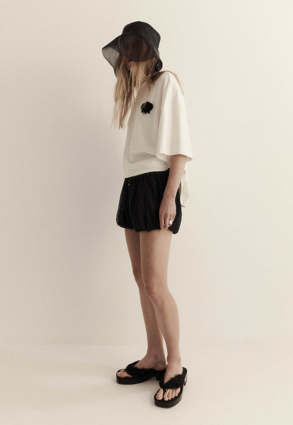 Beaded Orchid T-Shirt - White