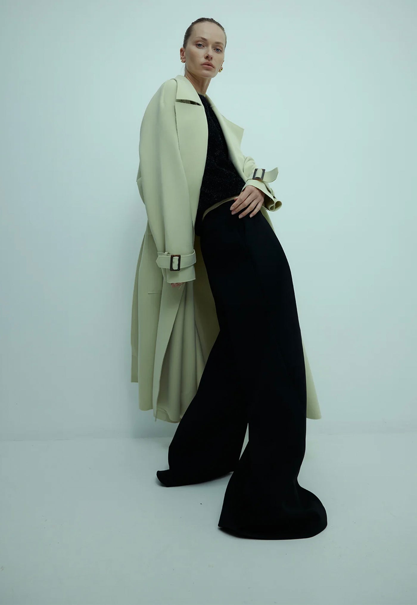 Flared Abel Trouser - Black