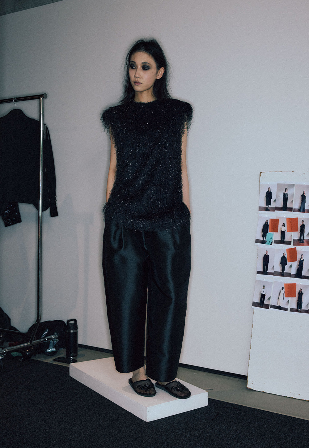 Garbo Top - Black Tinsel