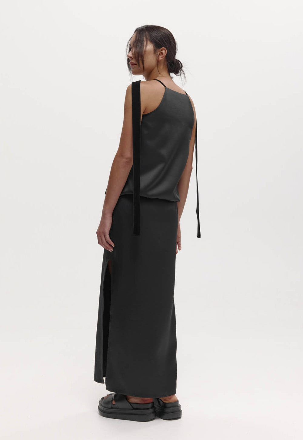 Hubert Halter Dress - Black